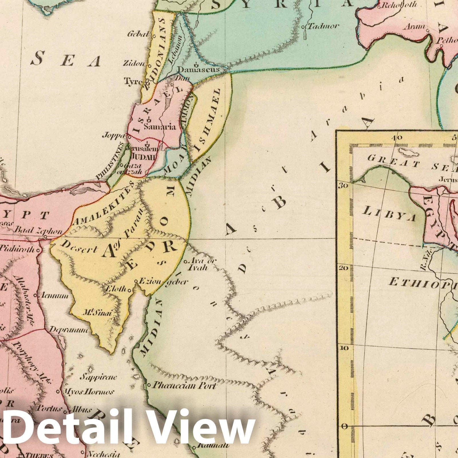 Dominions of Solomon and his Allies, 1798 - Historical Map Print