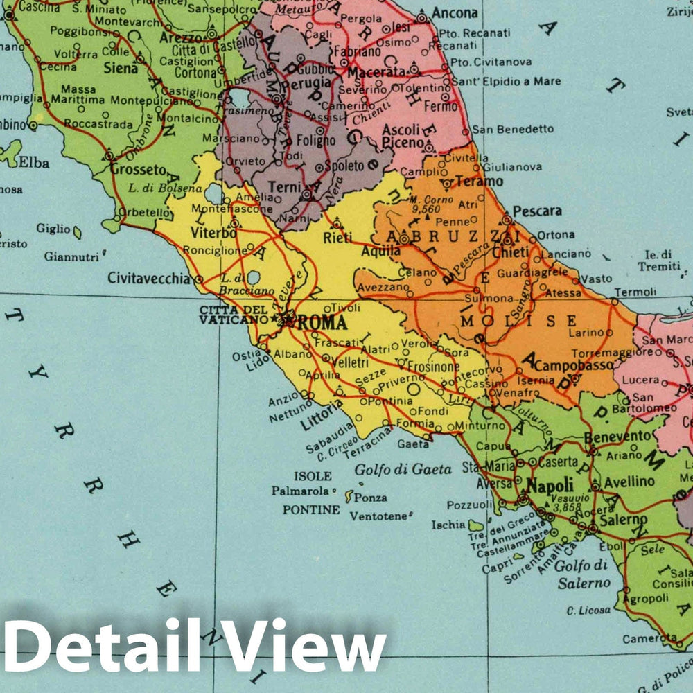 Historic Map : 1948 Italy. v1 - Vintage Wall Art