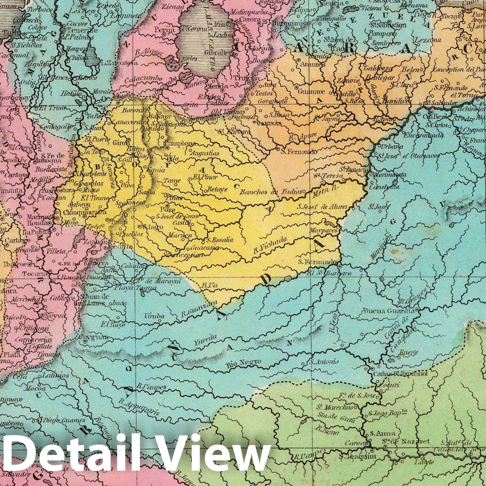 Colombia, 1835 - Historical Map Print from Burr's Universal Atlas