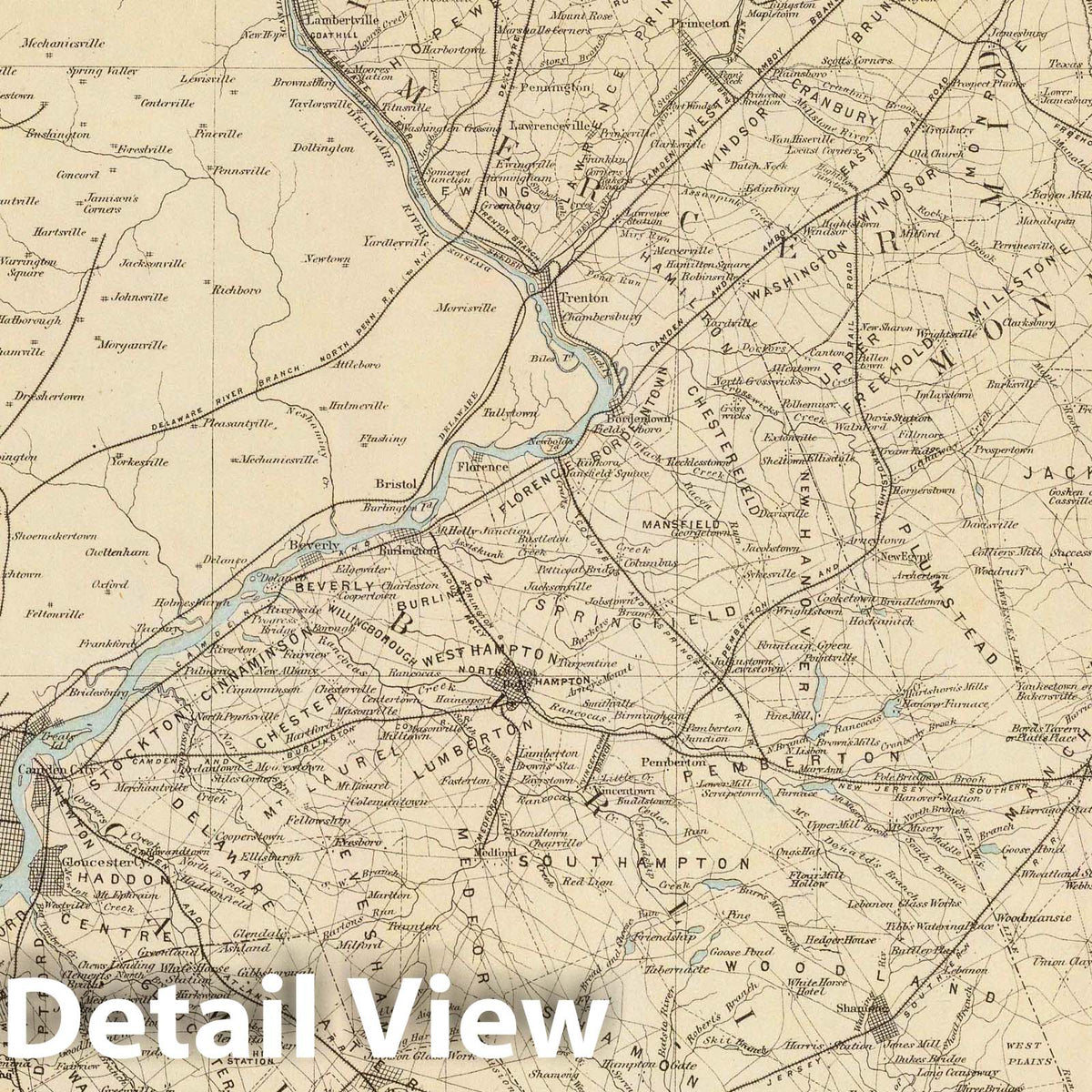 New Jersey Geologic Map, 1878 - Historical Map Print