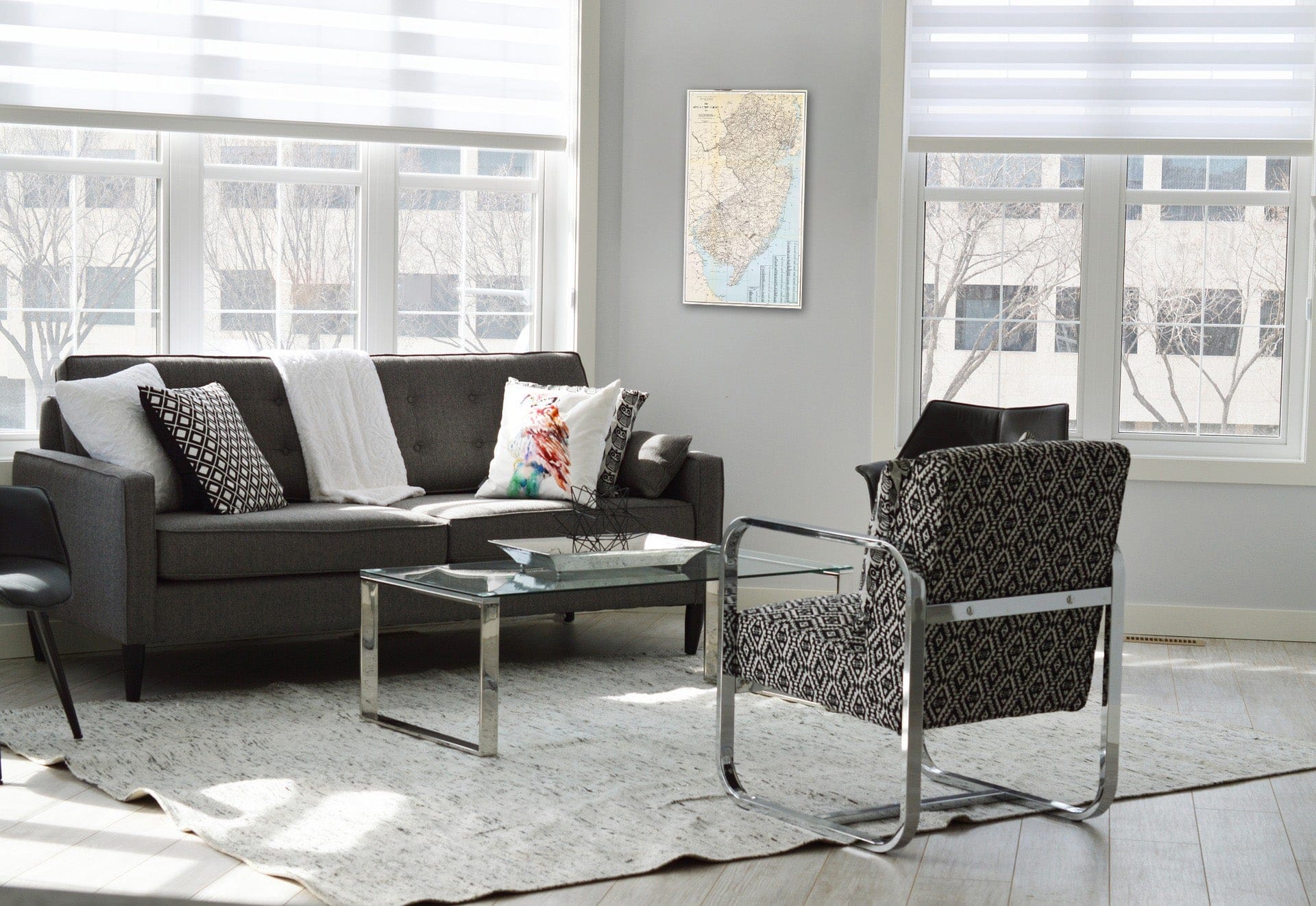 Historic Map : 1878 The State of New Jersey, 1877. - Vintage Wall Art