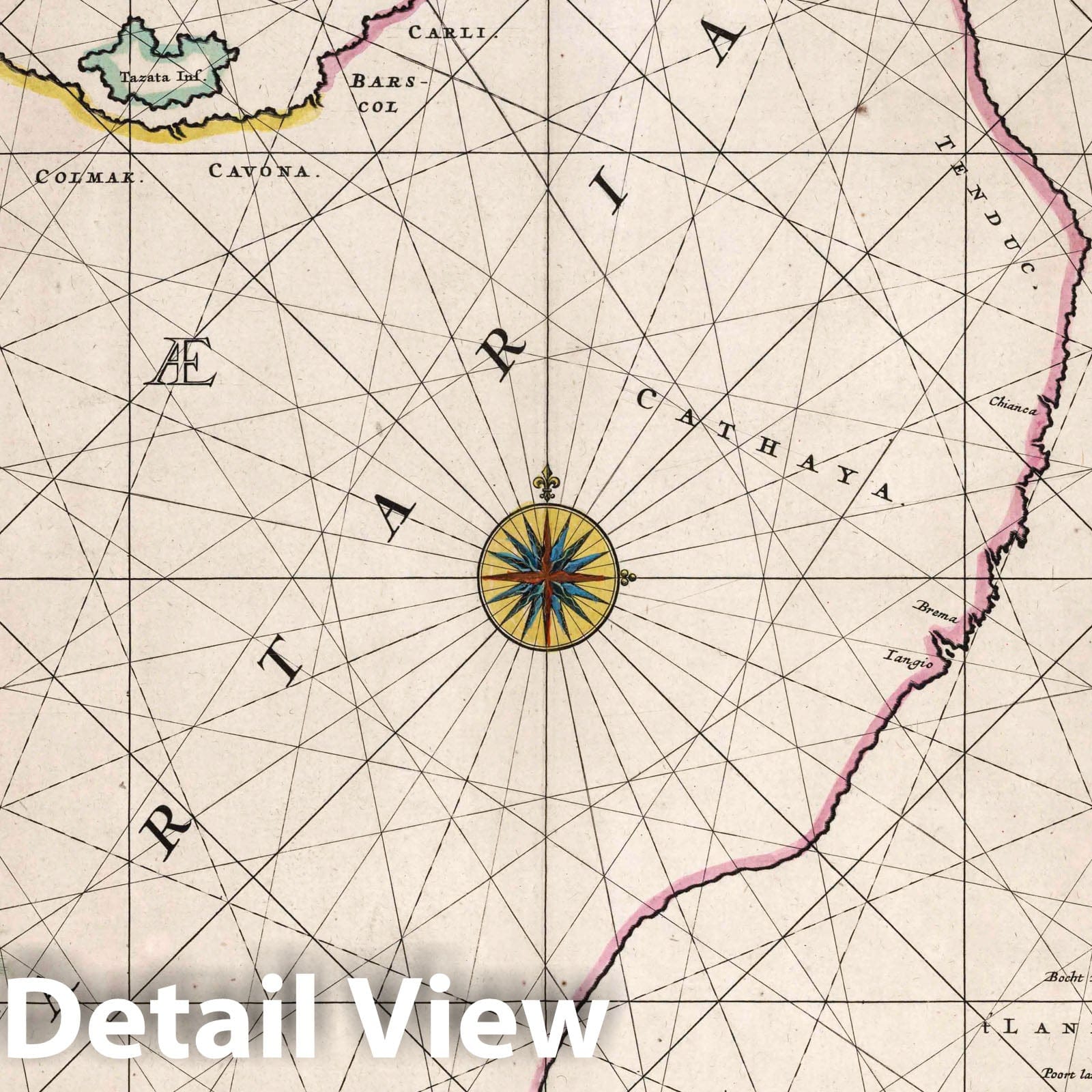 Northeast Coast of Asia, Japan to Nova Zembla - Nautical Chart, 1667