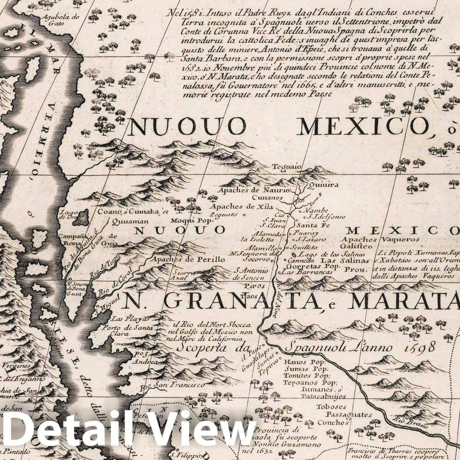 North America - Western Sheet, 1688 - Coronelli Historical Map Print