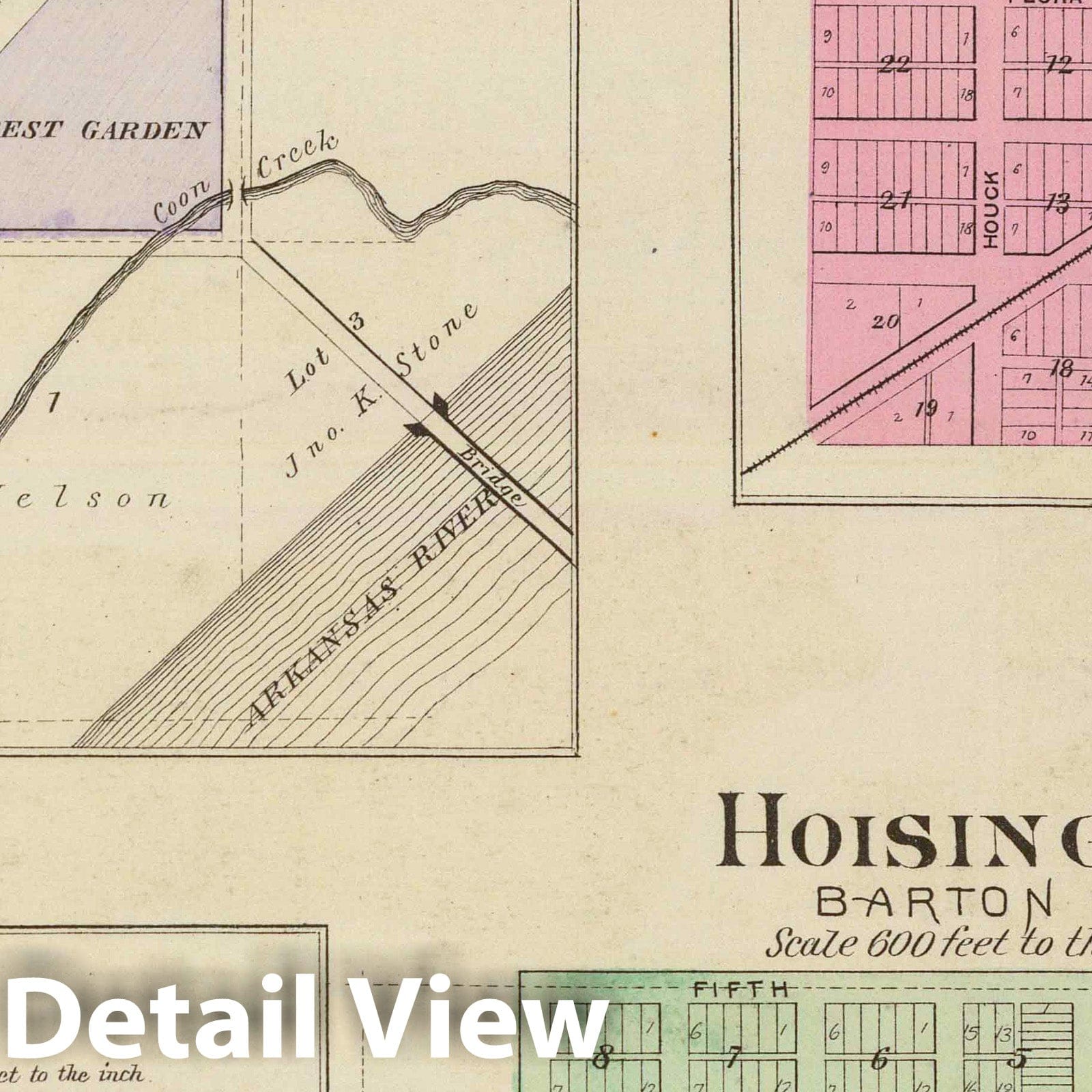Garfield, Pawnee County and Barton County, Kansas - 1887 Historical Map Print