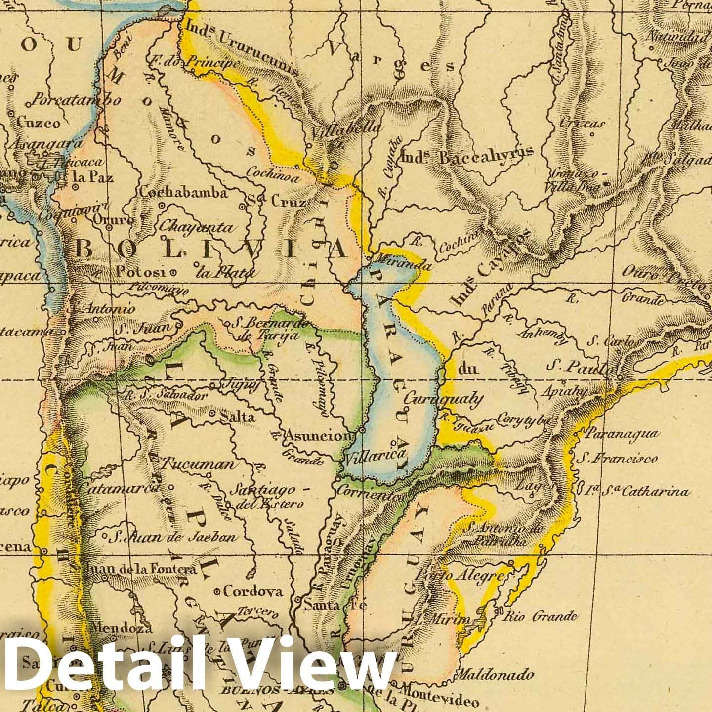 South America - Plate No. 63, 1837 - Historical Map Print