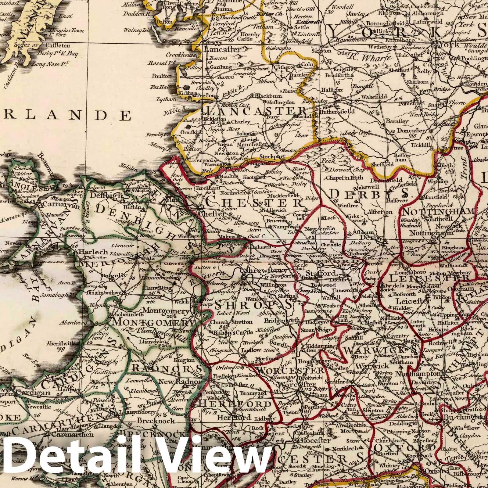 England and Wales, 1760 - Historical Map Print