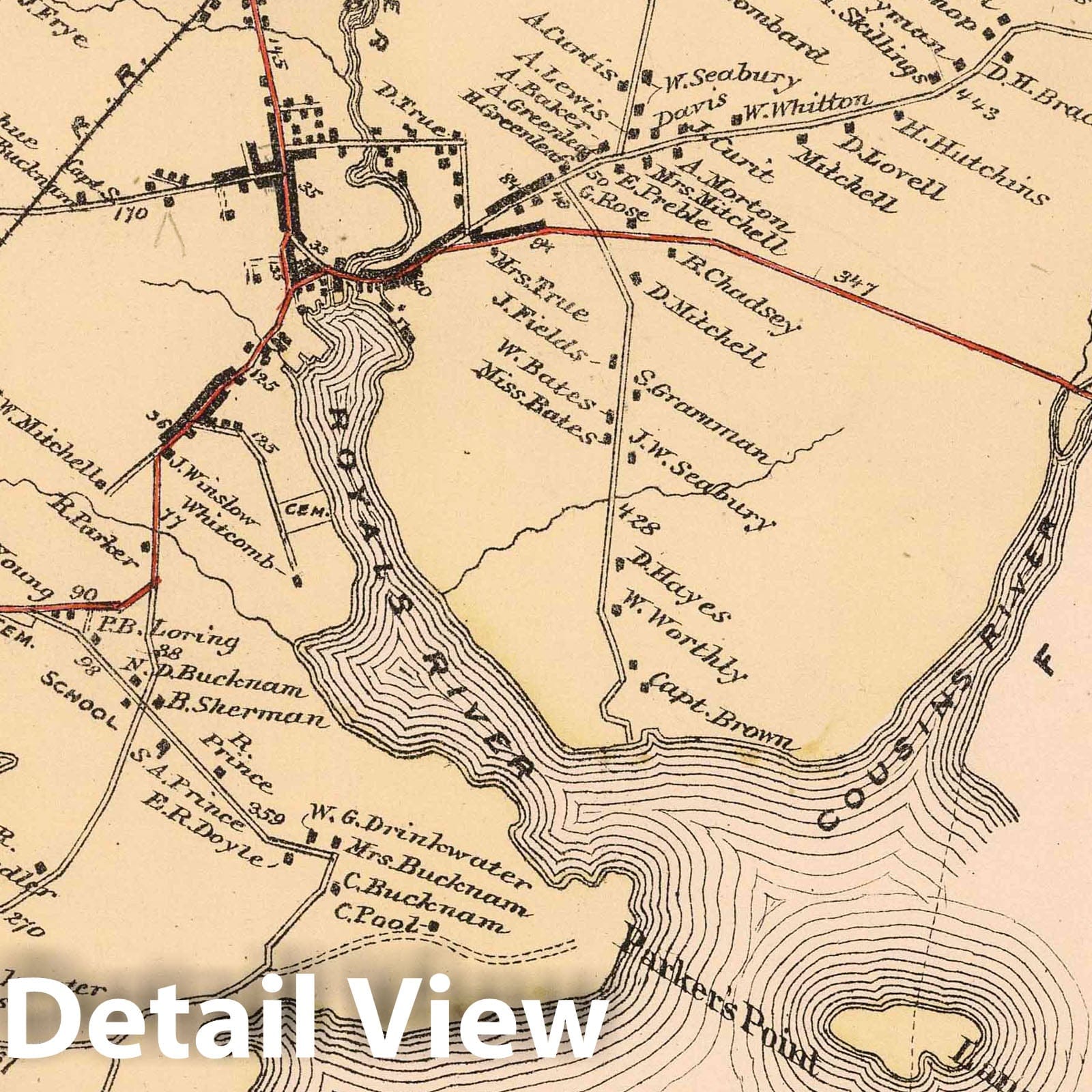 Yarmouth, Cumberland County, Maine - Property Map, 1871