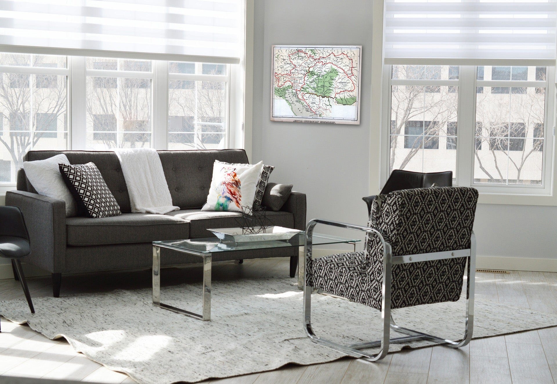 Historic Wall Map : 1880 Austro-Hungarian Monarchy. v2 - Vintage Wall Art