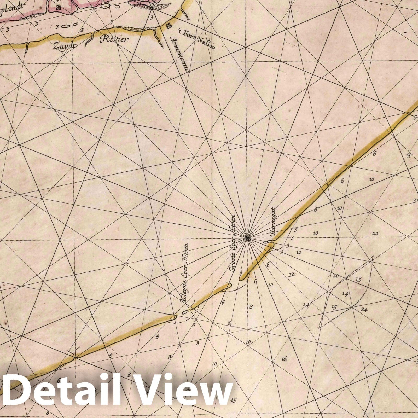 New Jersey Nautical Chart 1667 - Historical Map Print