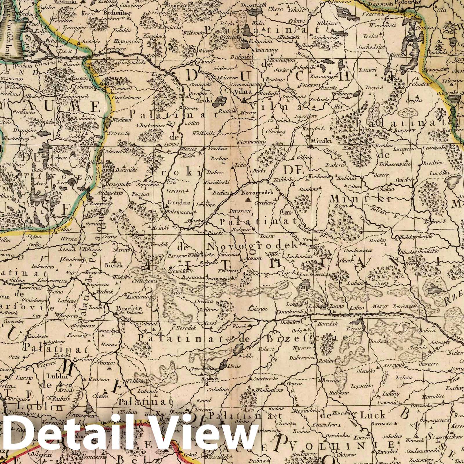 Poland, Prussia, Courland - River Map, 1774 - Historical Map Print