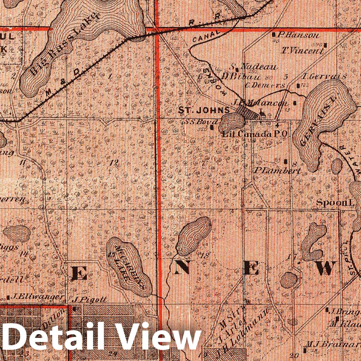 Ramsey County Minnesota 1874 Historical Map Print