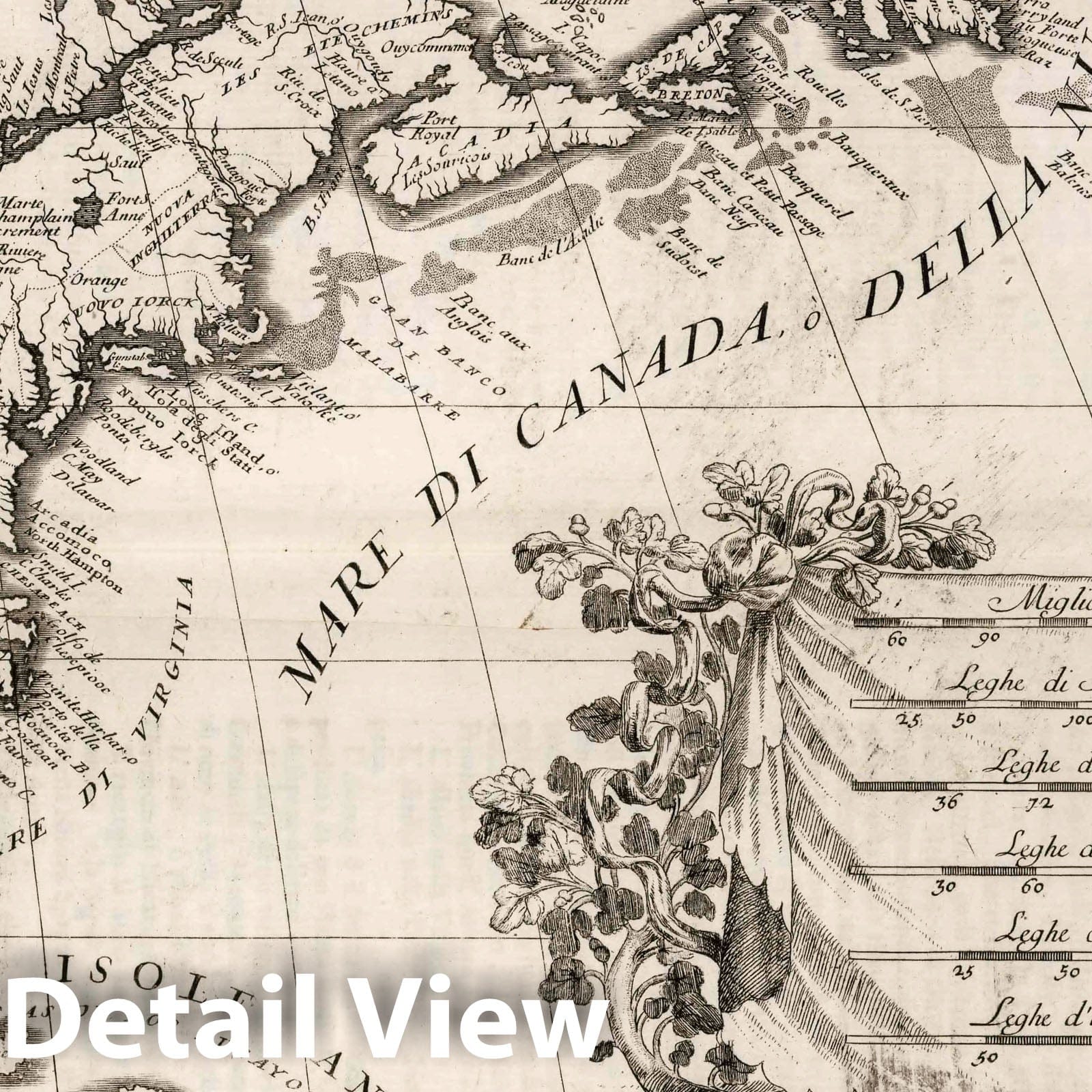 North America and Caribbean - Eastern Sheet, 1688 - Coronelli Atlante Veneto Map Print