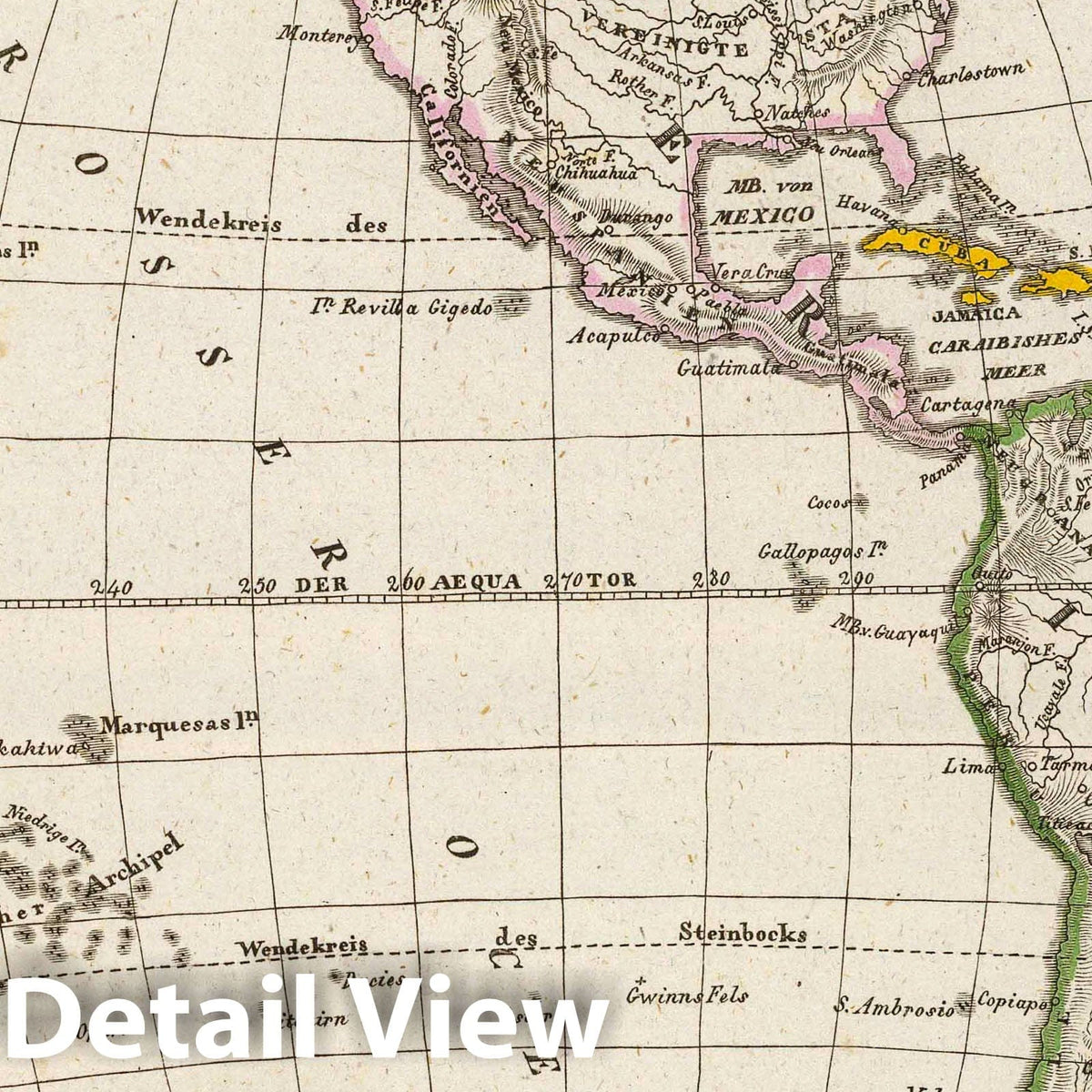 Western Hemisphere, 1822 - Historical Map Print