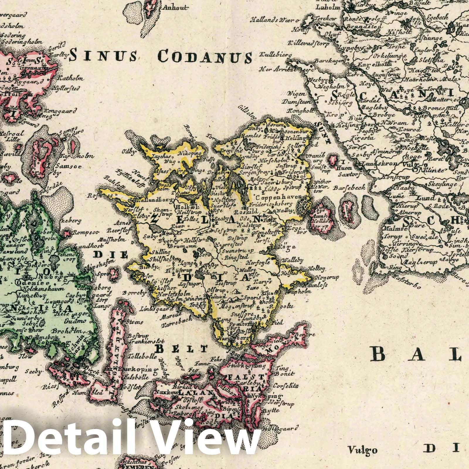 Denmark, Norway, and German States - River Map, 1753 - Historical Map Print