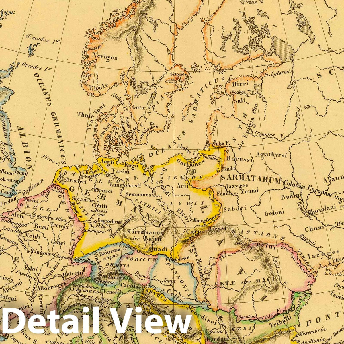 River Map, 1837 - Hand-Colored Engraved Historical Map Print