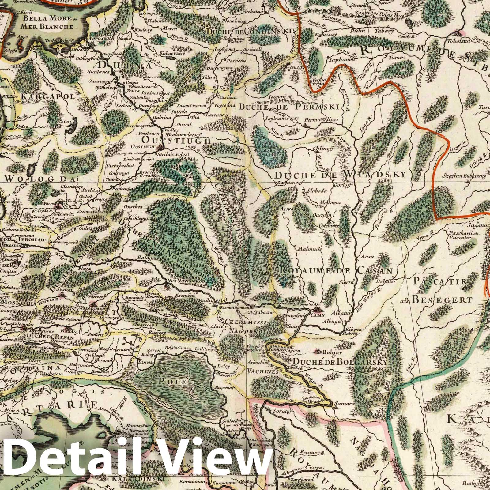 White Russia and Muscovy, 1695 - Historical Map Print