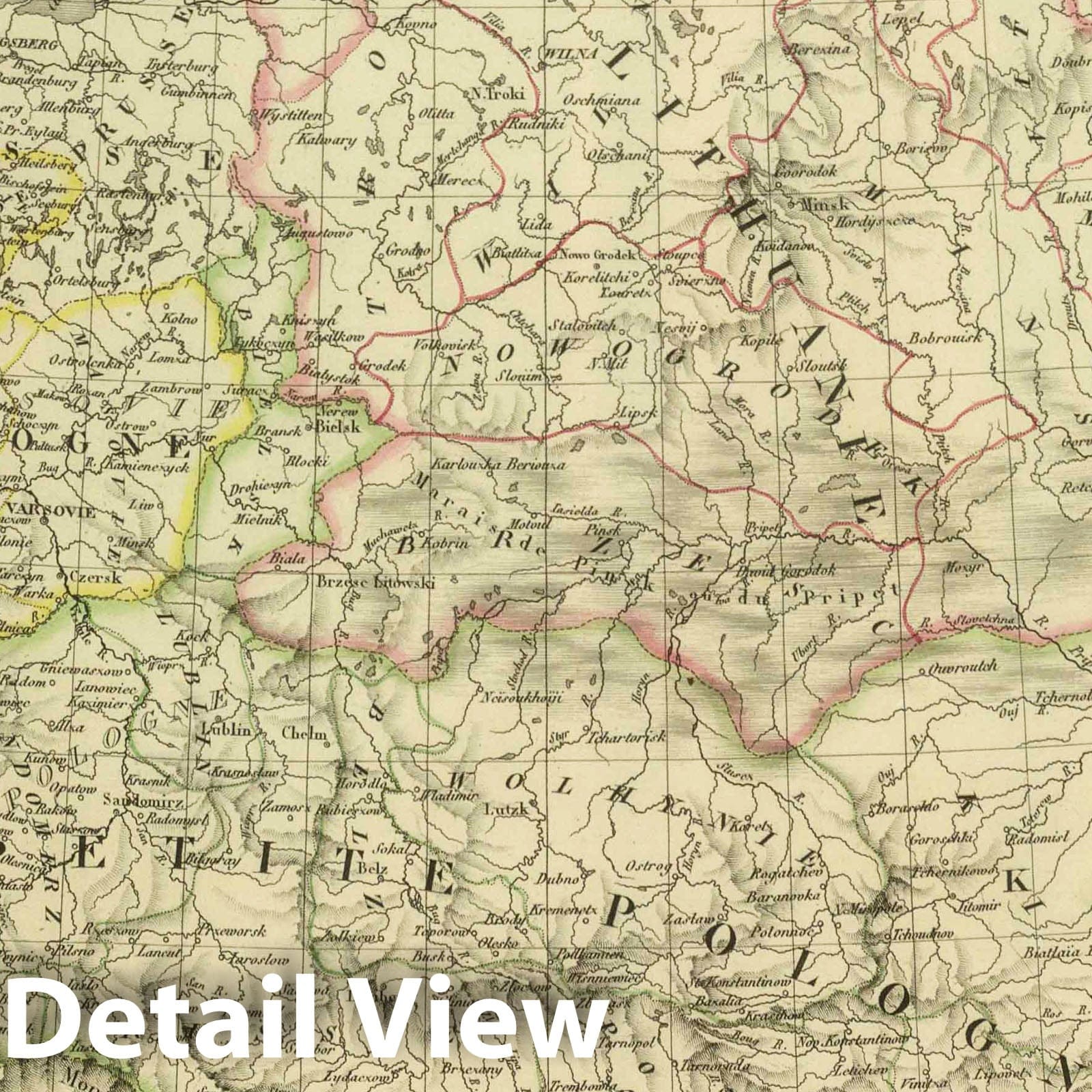 Poland Before Partition, 1823 - Historical Map Print
