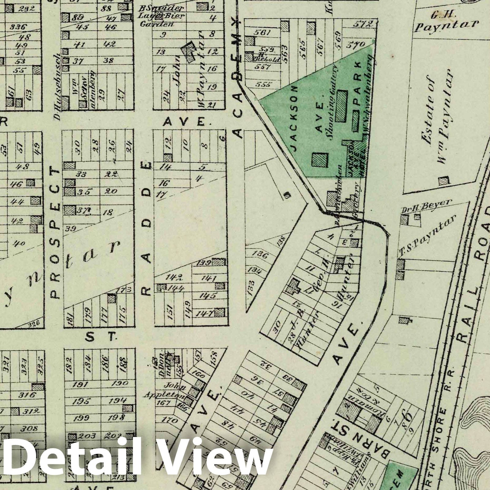 Dutch Kills, Long Island City, New York - Property Map, 1873 - Historical Map Print