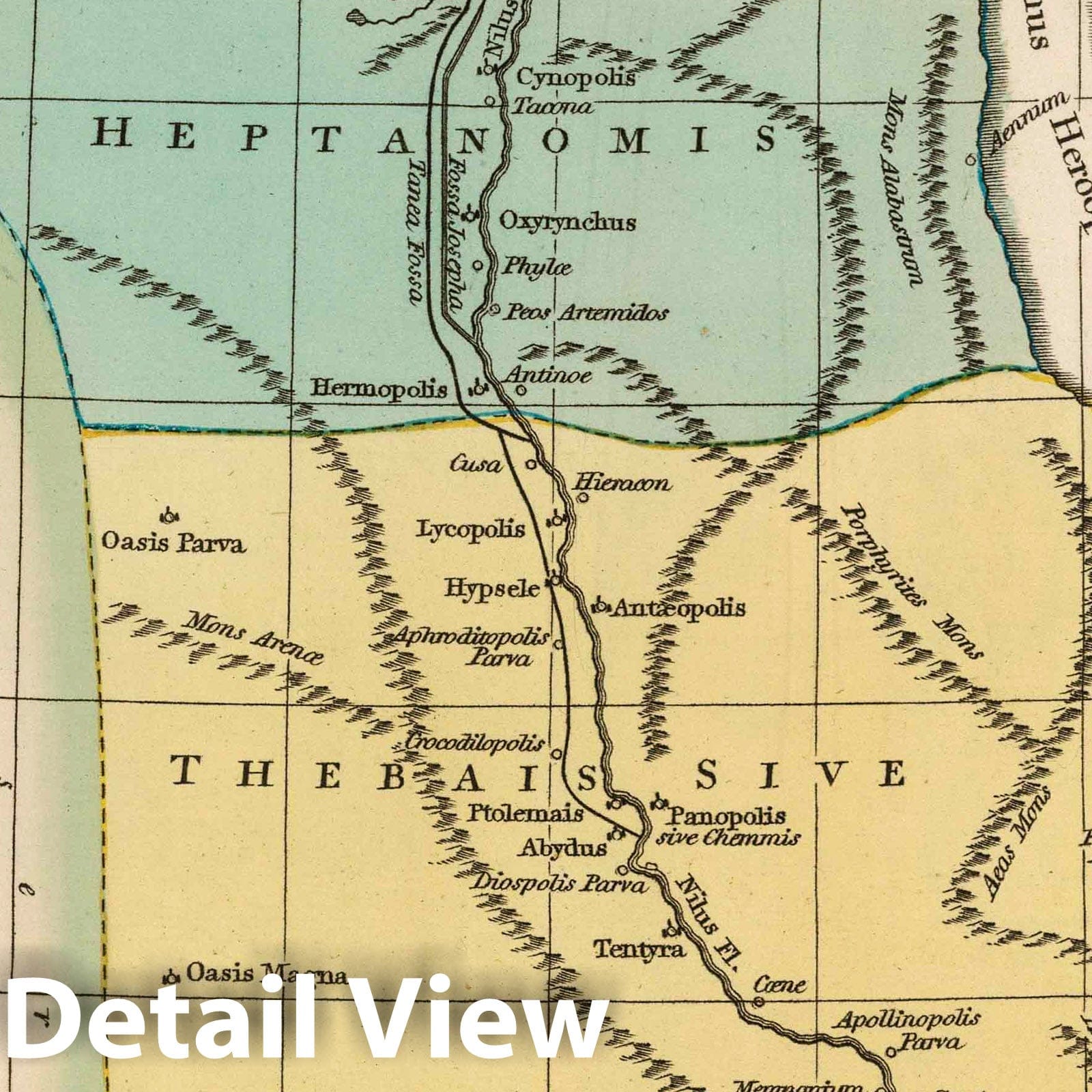 Ancient Egypt, 1819 Historical Map Print