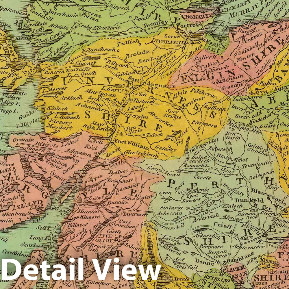 Historic Map : 1811 Scotland. v1 - Vintage Wall Art