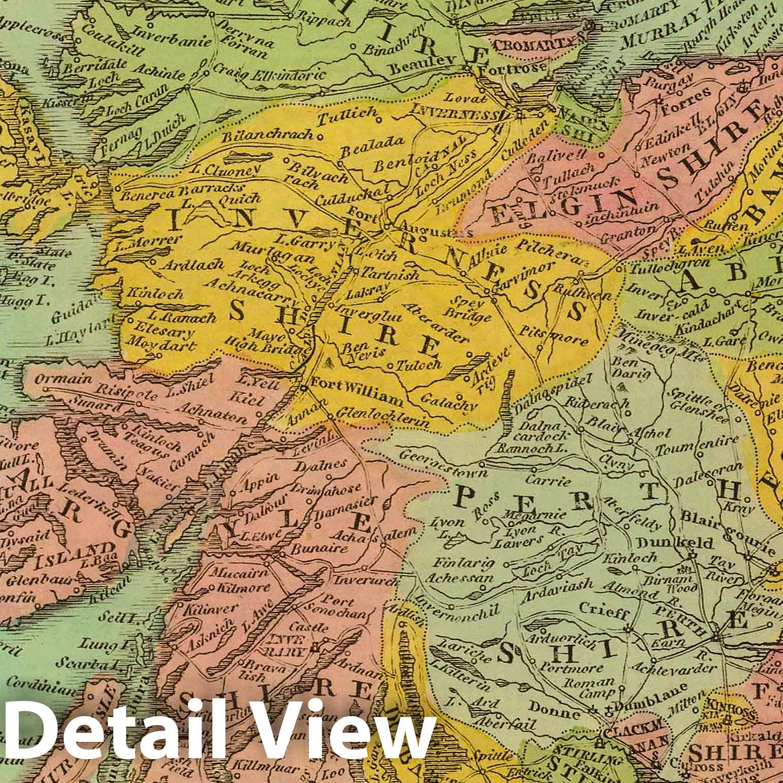 Scotland 1811 - Historical Map Print by William Darton