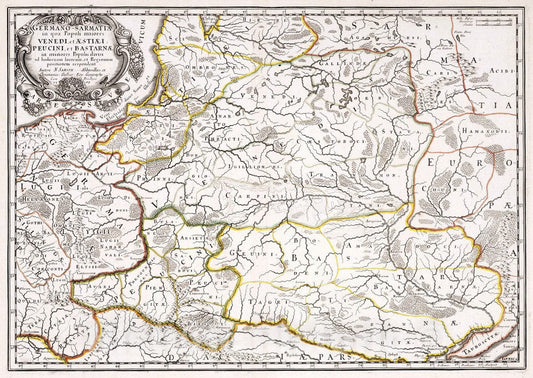 Historic Map : 1703 Sarmatia. - Vintage Wall Art