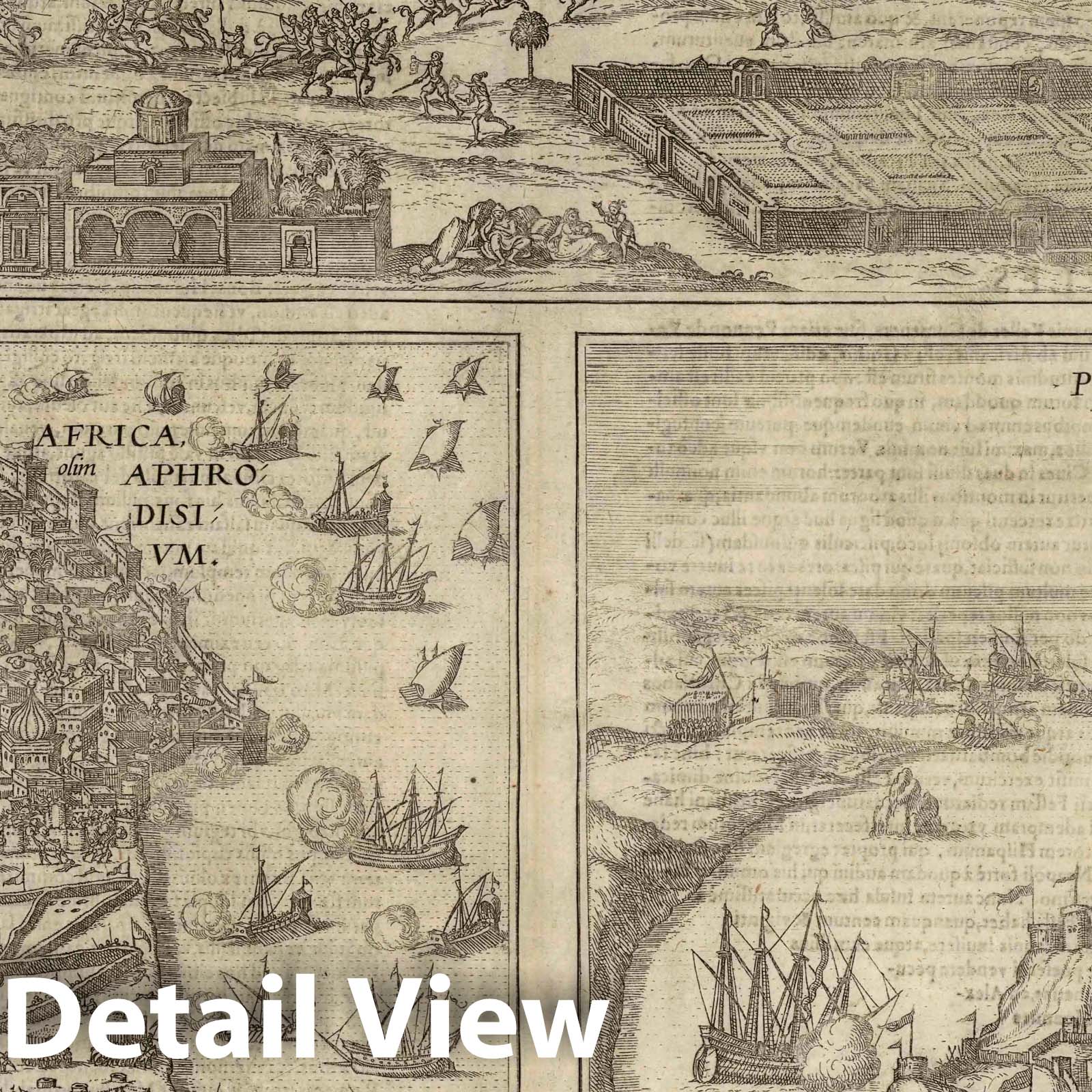 Tunis, Mahdia, and Penon de Velez - Historical Map Print, 1575 - Civitates Orbis Terrarum