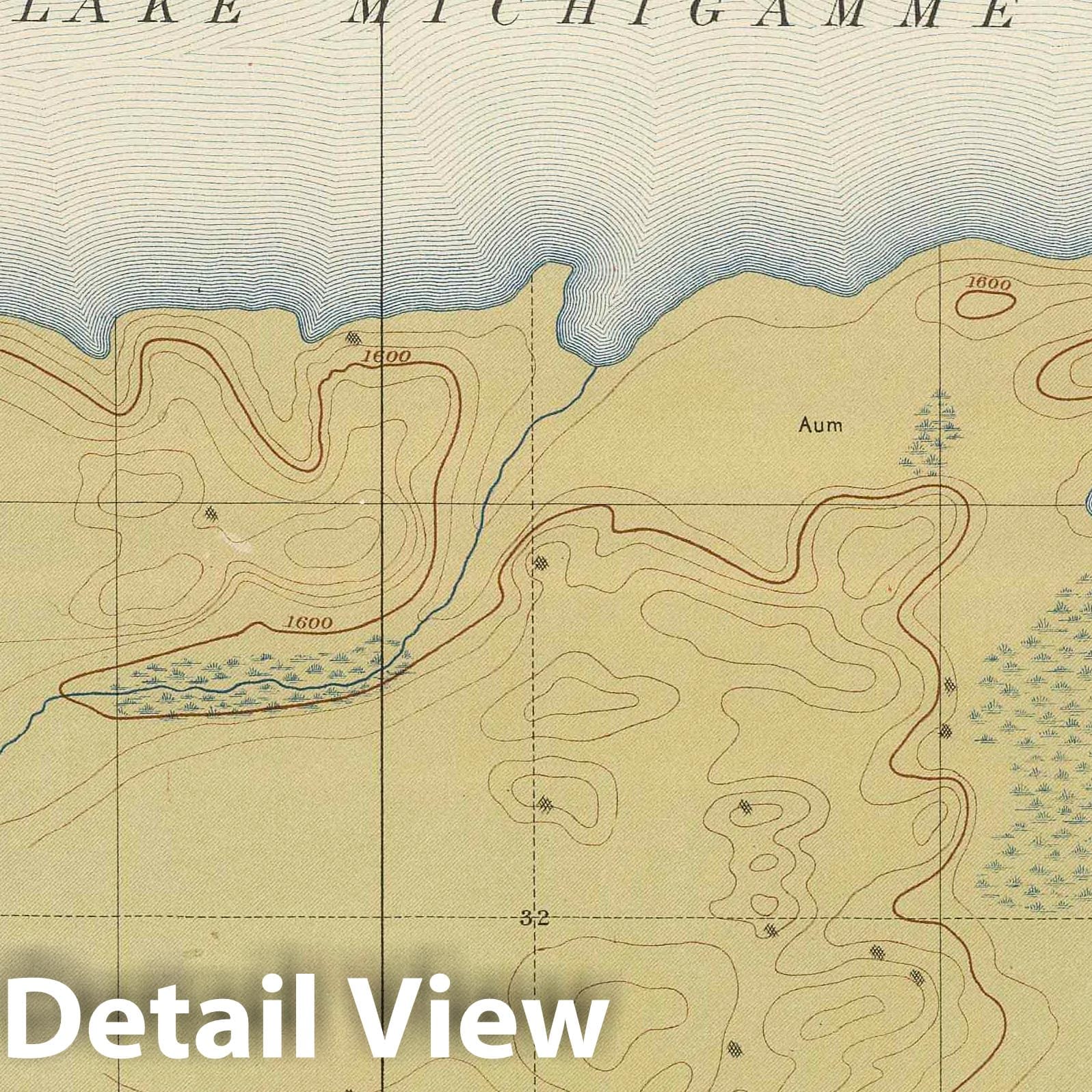 Marquette Iron-Bearing District, Michigan - Geological Map, 1896