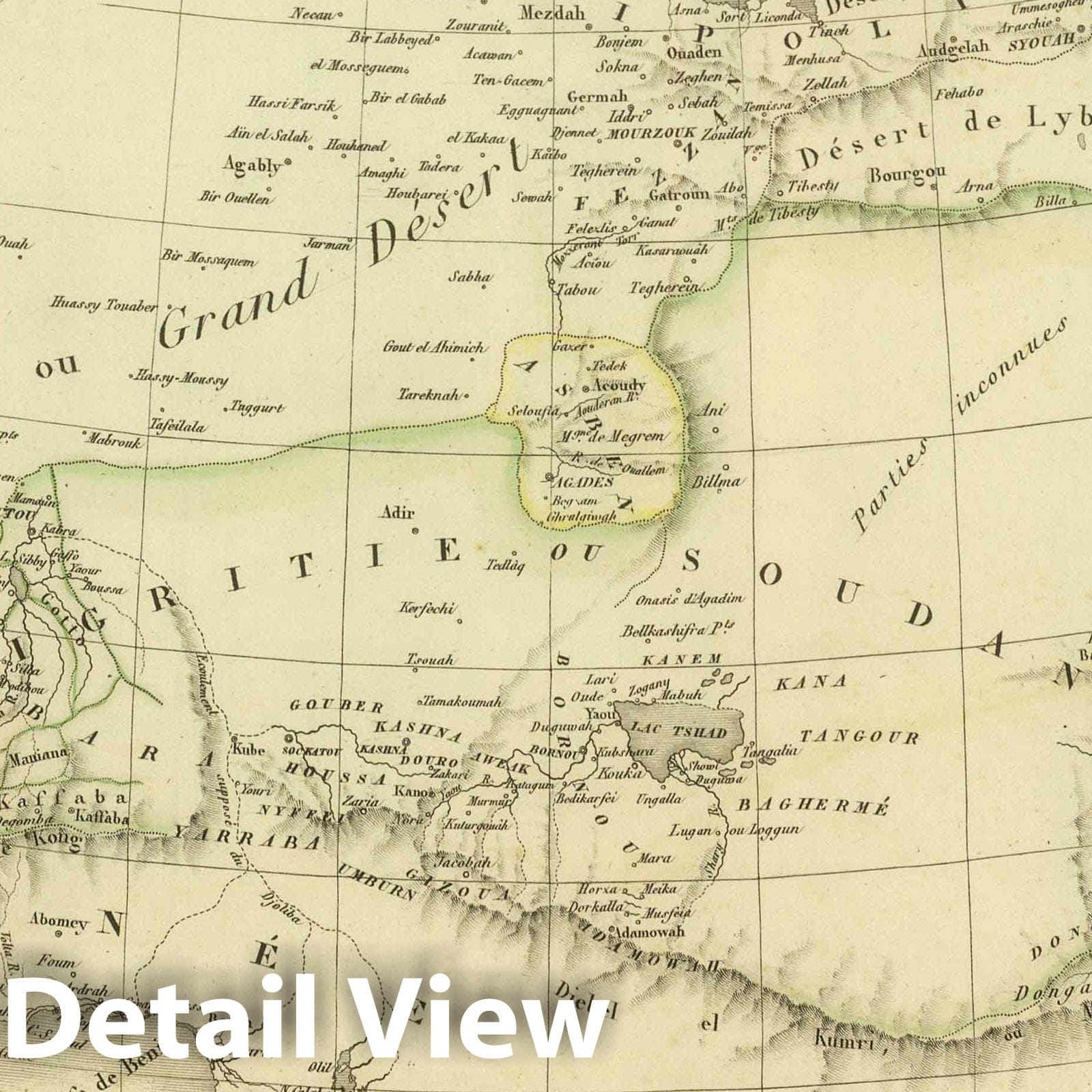 Northern Africa - Senegal, Sudan, Nubia, Abyssinia, 1826 - Historical Map Print