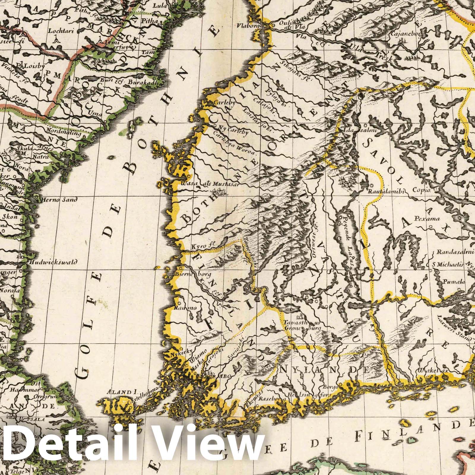 Sweden, 1669 - Historical Map Print from Sanson's Atlas