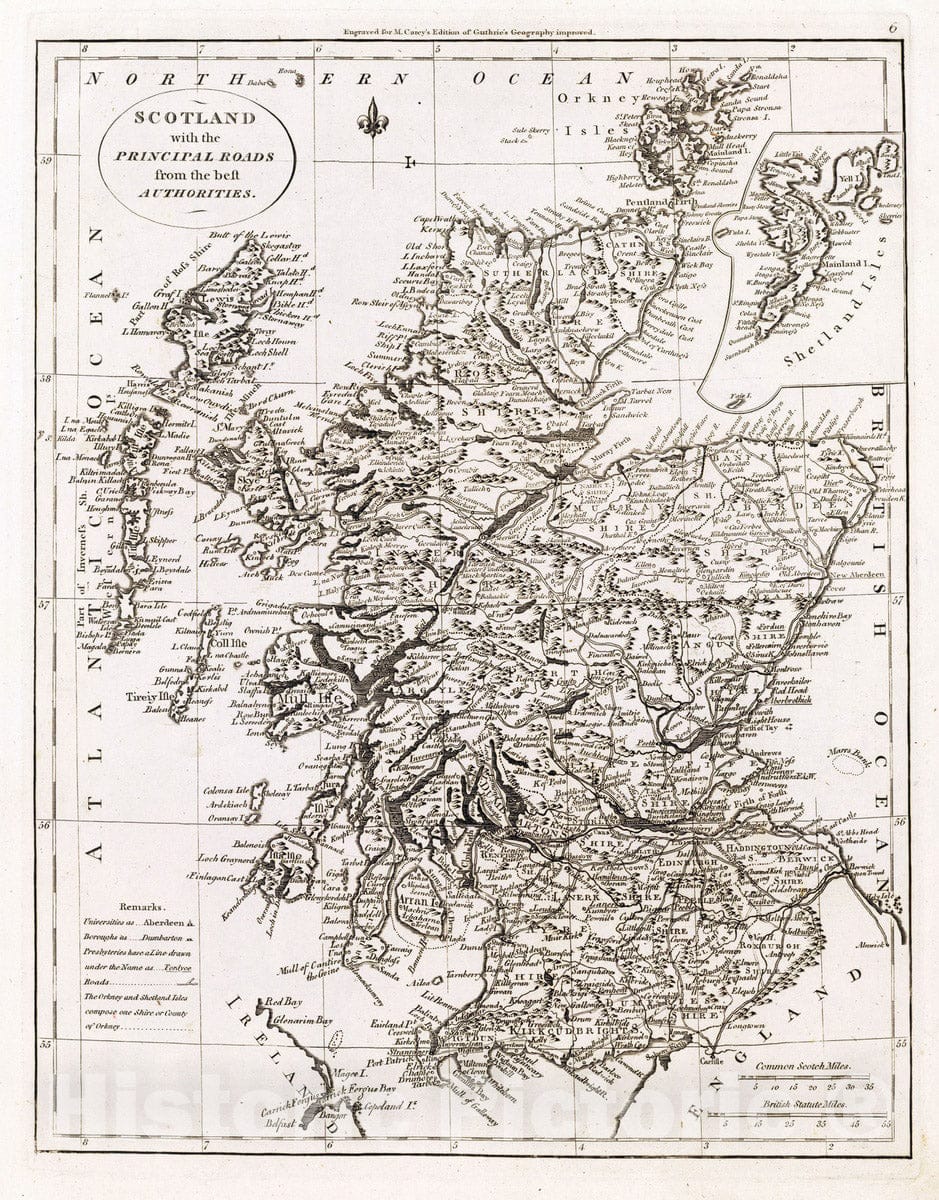 Historic Map : 1811 Scotland. v3 - Vintage Wall Art