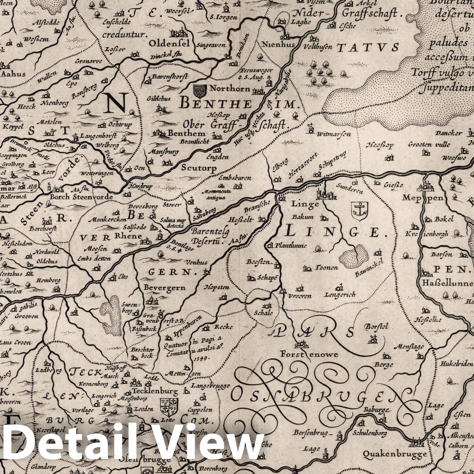Munster Region, 1630 - Historical Map Reproduction