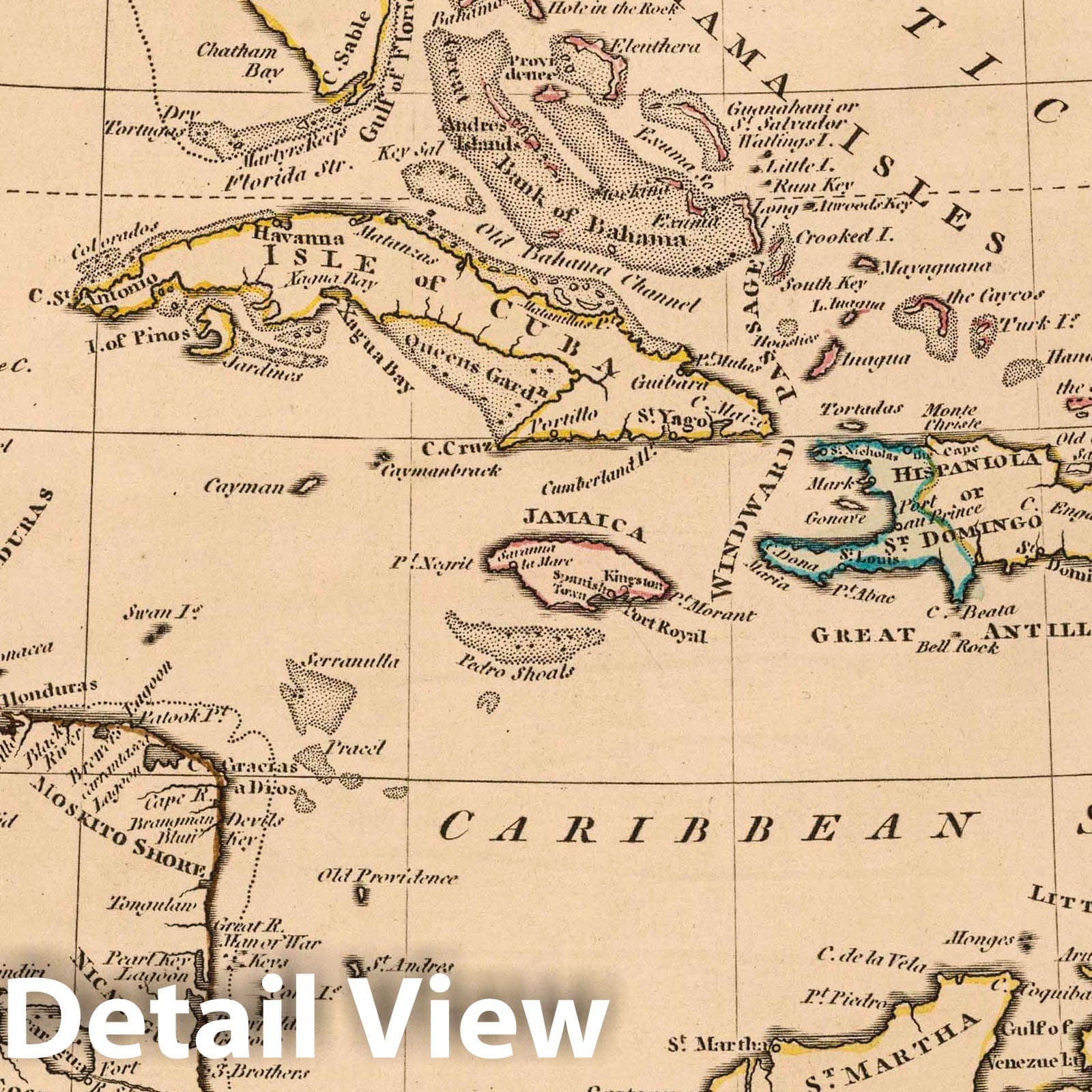 An Accurate Map of the West Indies, 1794 - Historical Map Reproduction