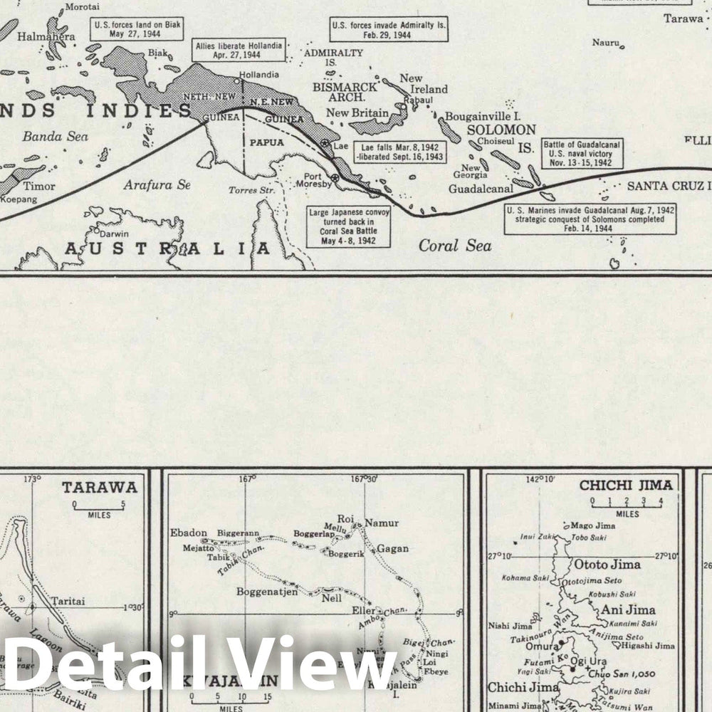 Historic Map : 1948 World War II Maps. - Vintage Wall Art