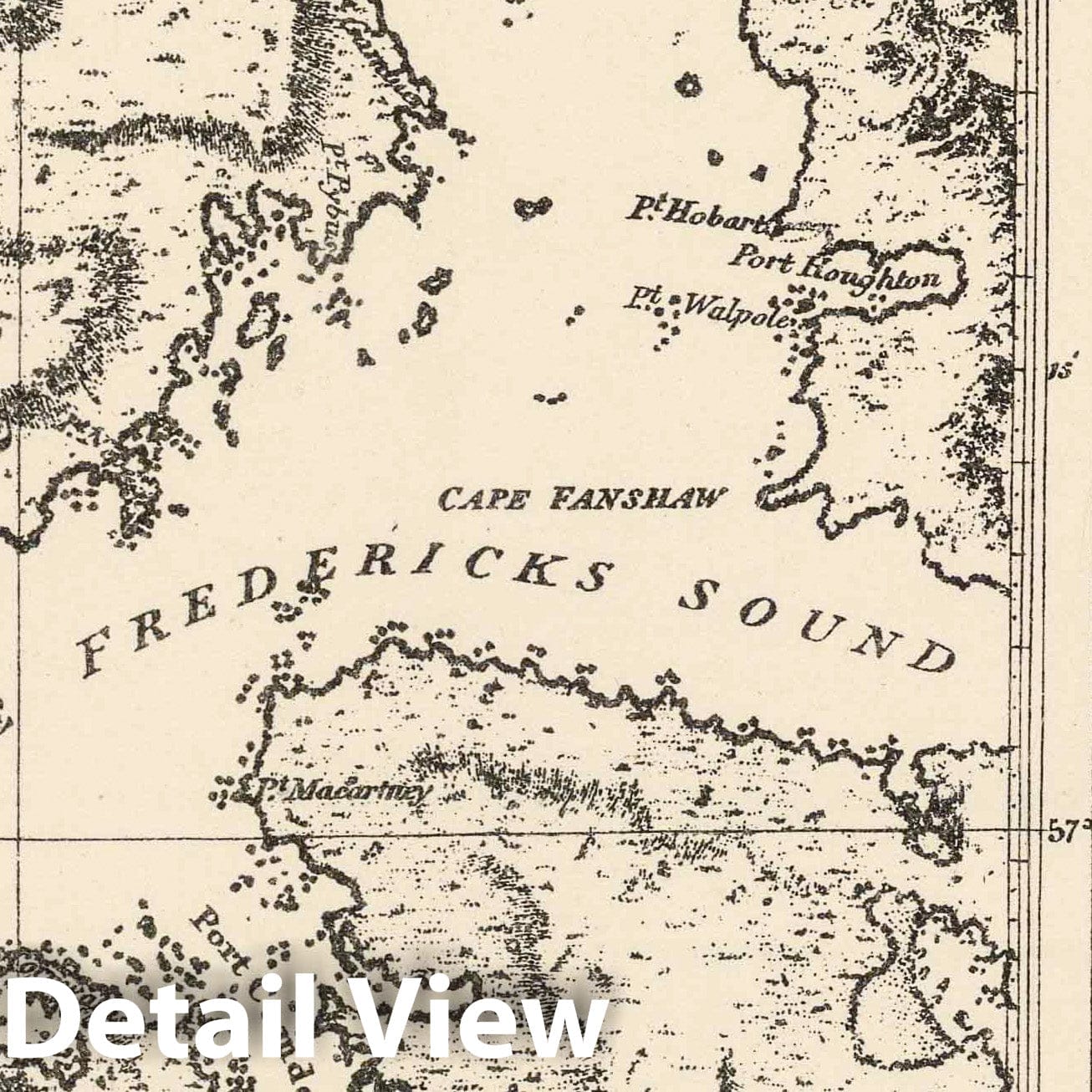 British Columbia, Prince Frederick Sound - Nautical Chart, 1798