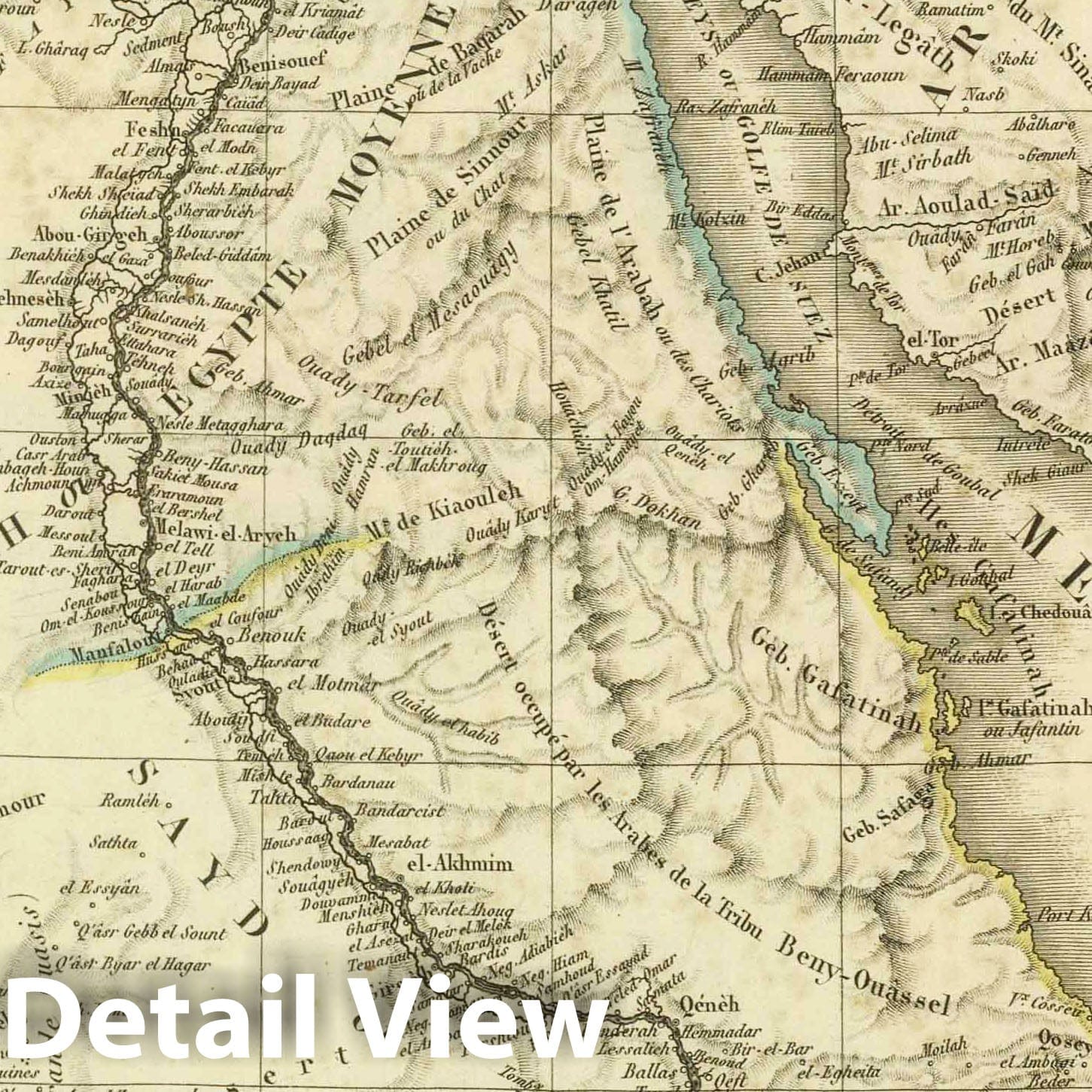 Egypt, 1825 - Historical Map Print
