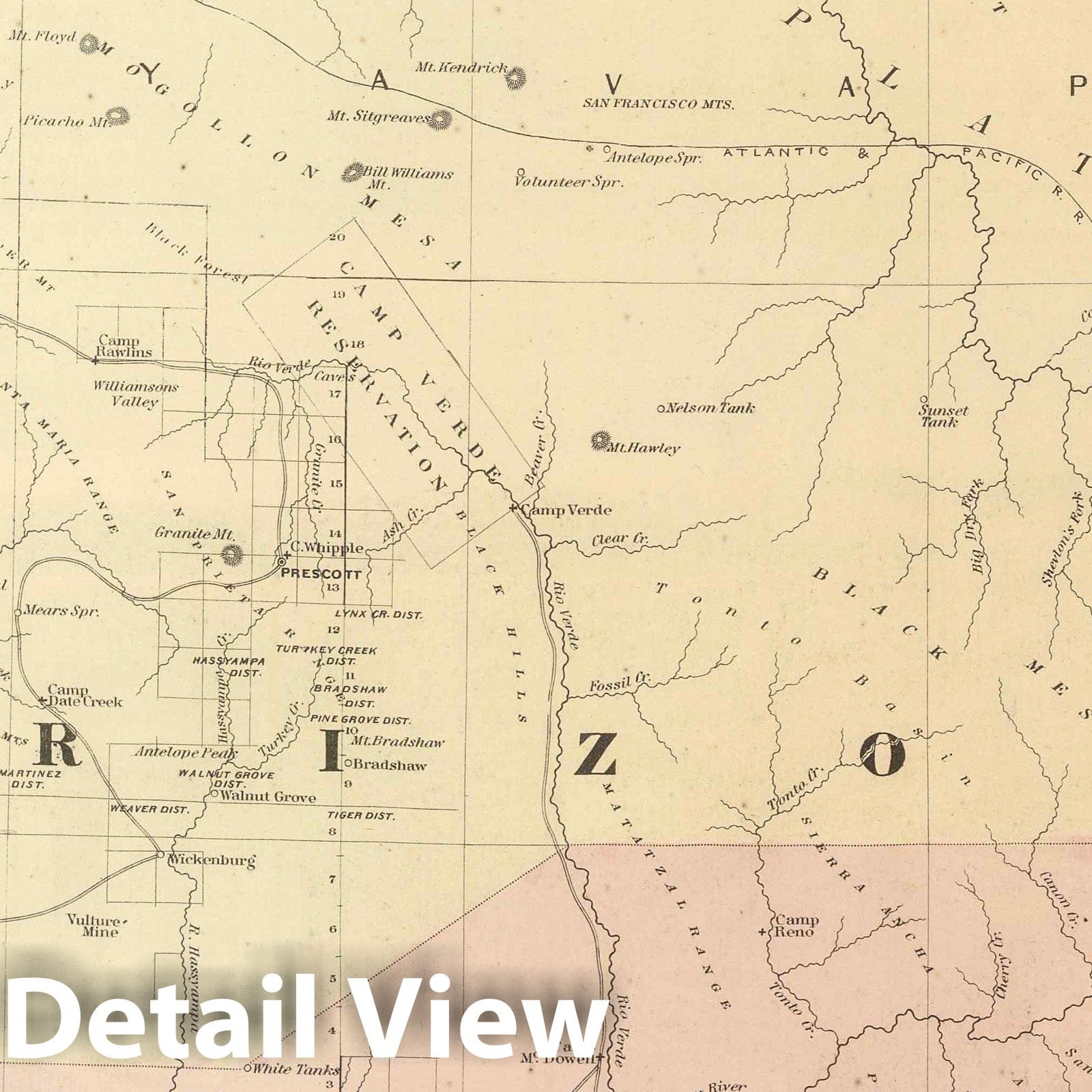 Historic Map : Commercial Reference Book - 1875 Arizona. - Vintage Wall Art