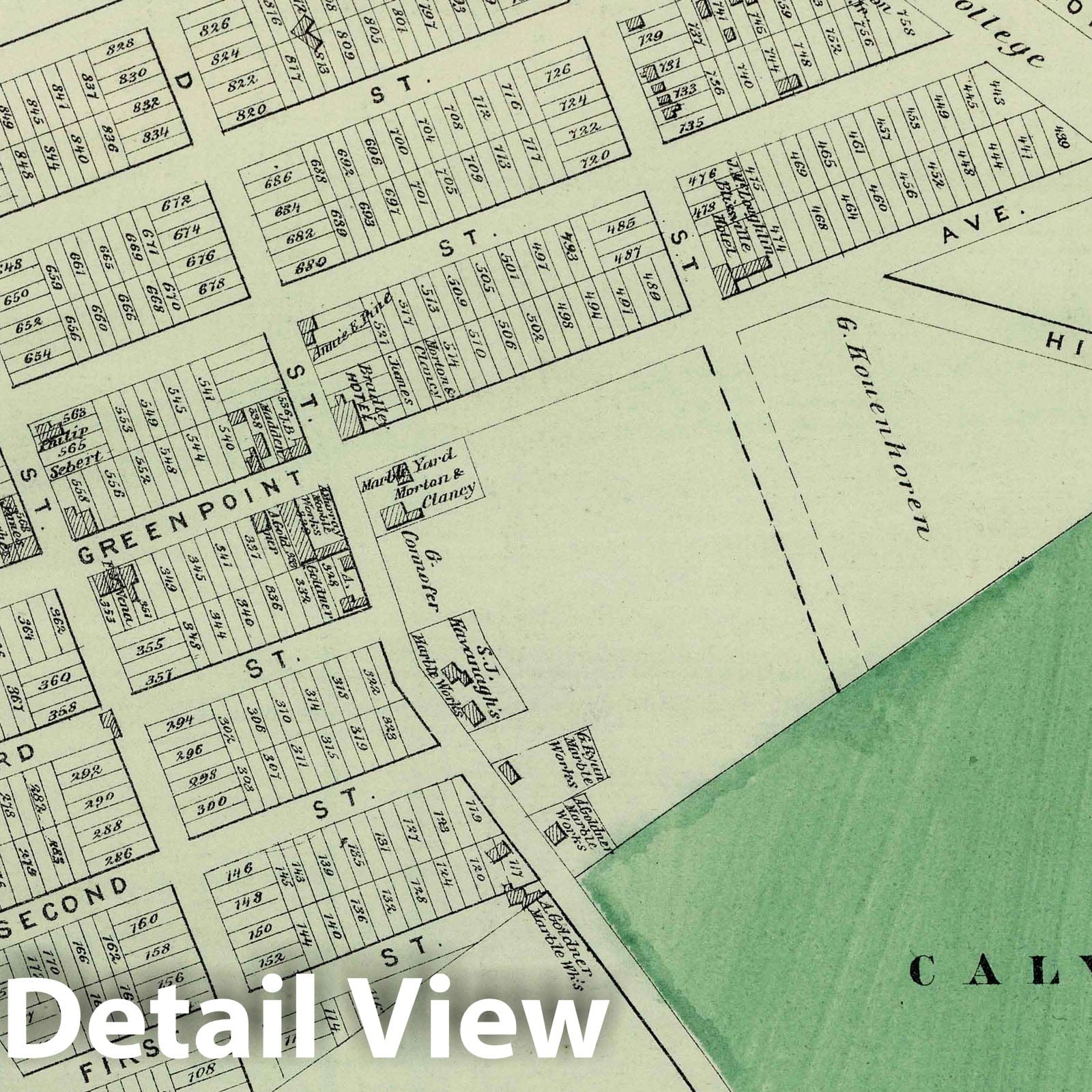Blissville, Queens County, New York - Property Map, 1873 - Historical Atlas Print