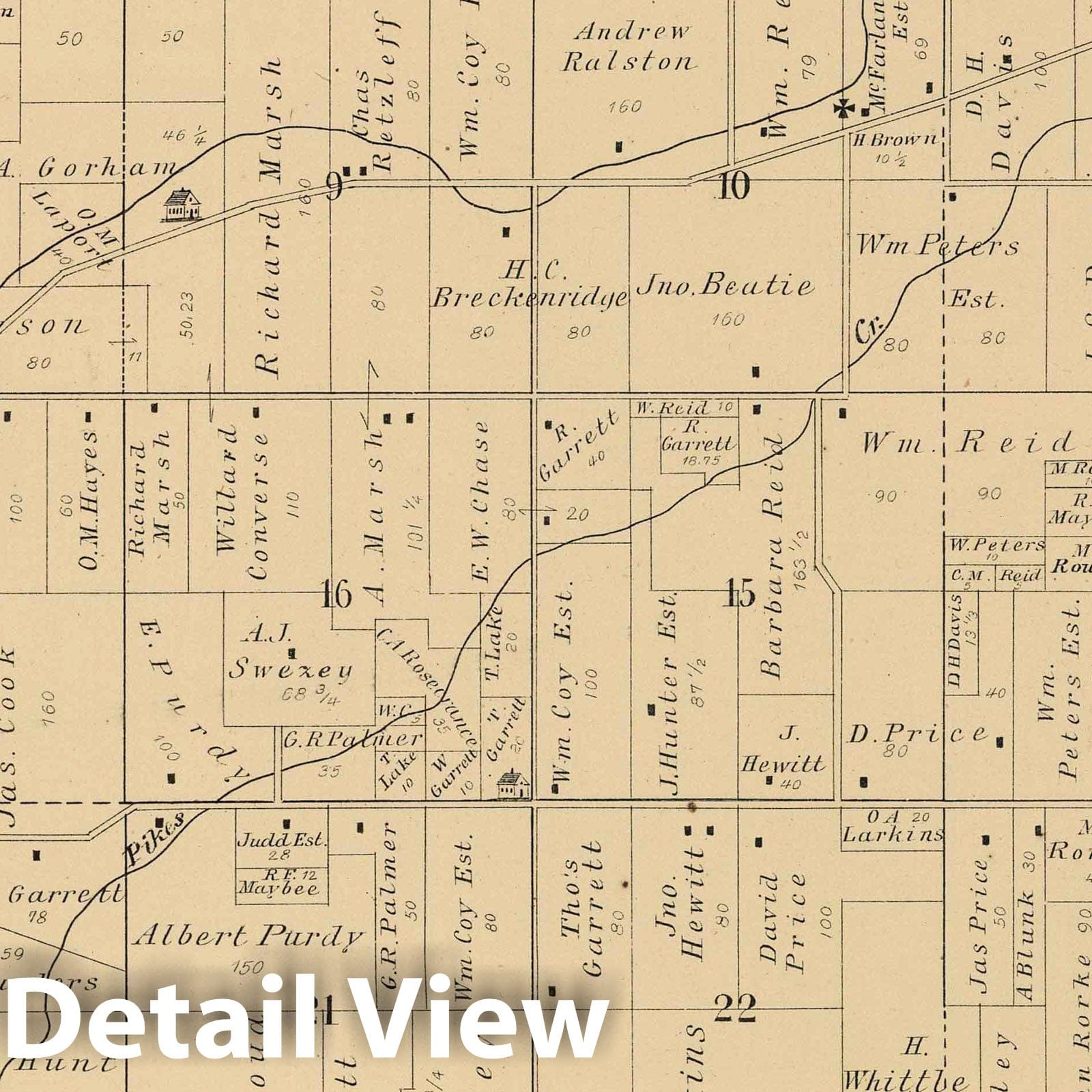 Guilford Township, Winnebago County, Illinois 1886 Historical Map Print
