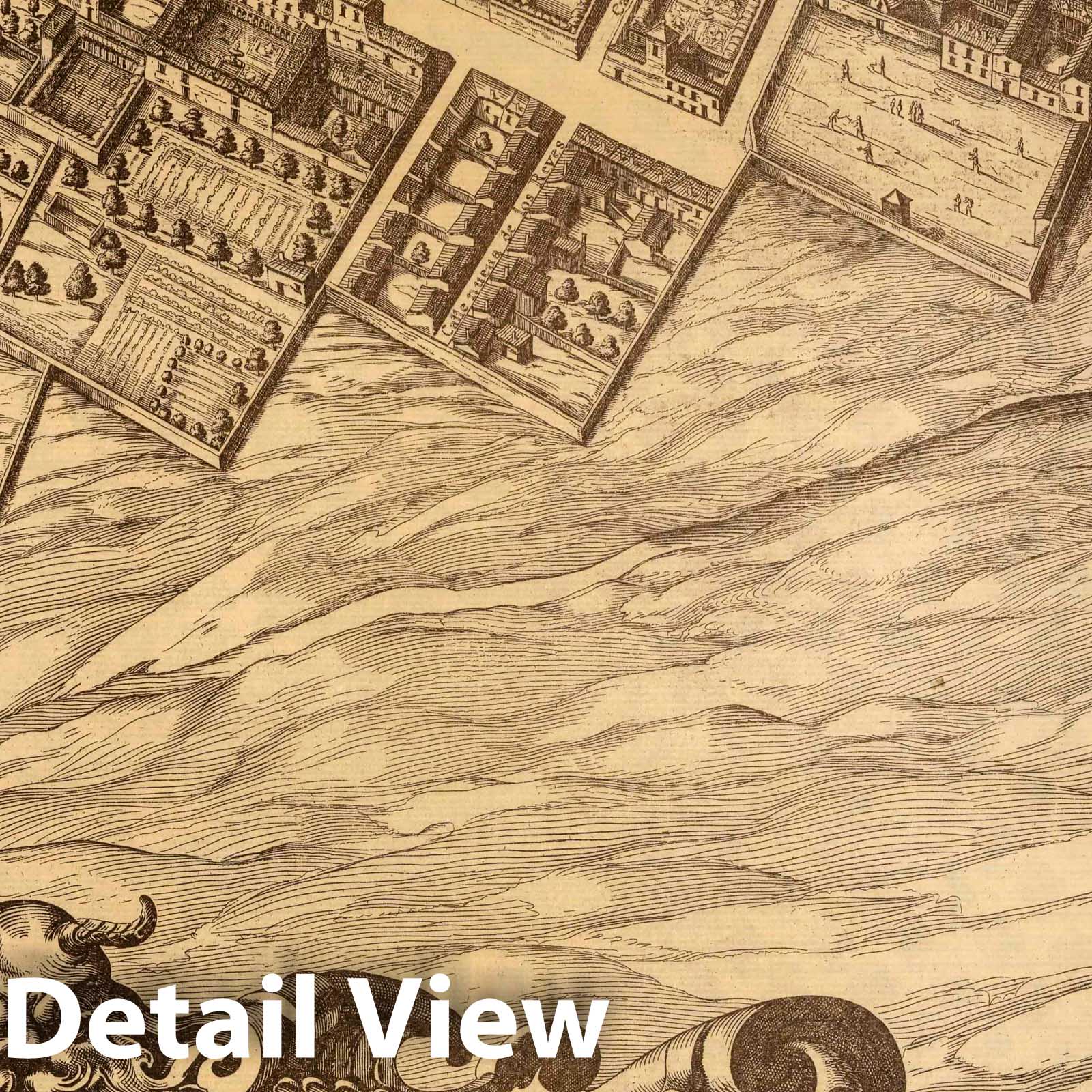 Madrid, Spain 1656 - Historical City Plan by Pedro Teixeira
