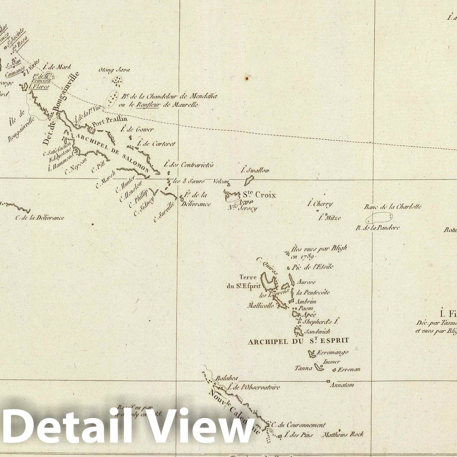 Eastern Pacific, Near New Guinea, 1797 - Historical Nautical Map Print