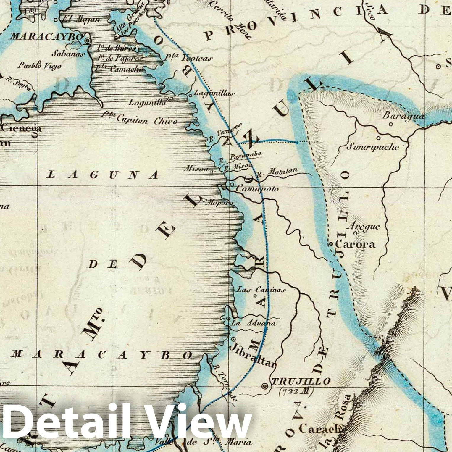 Zulia, Venezuela - Military Map, 1827 - Historical Map Reproduction