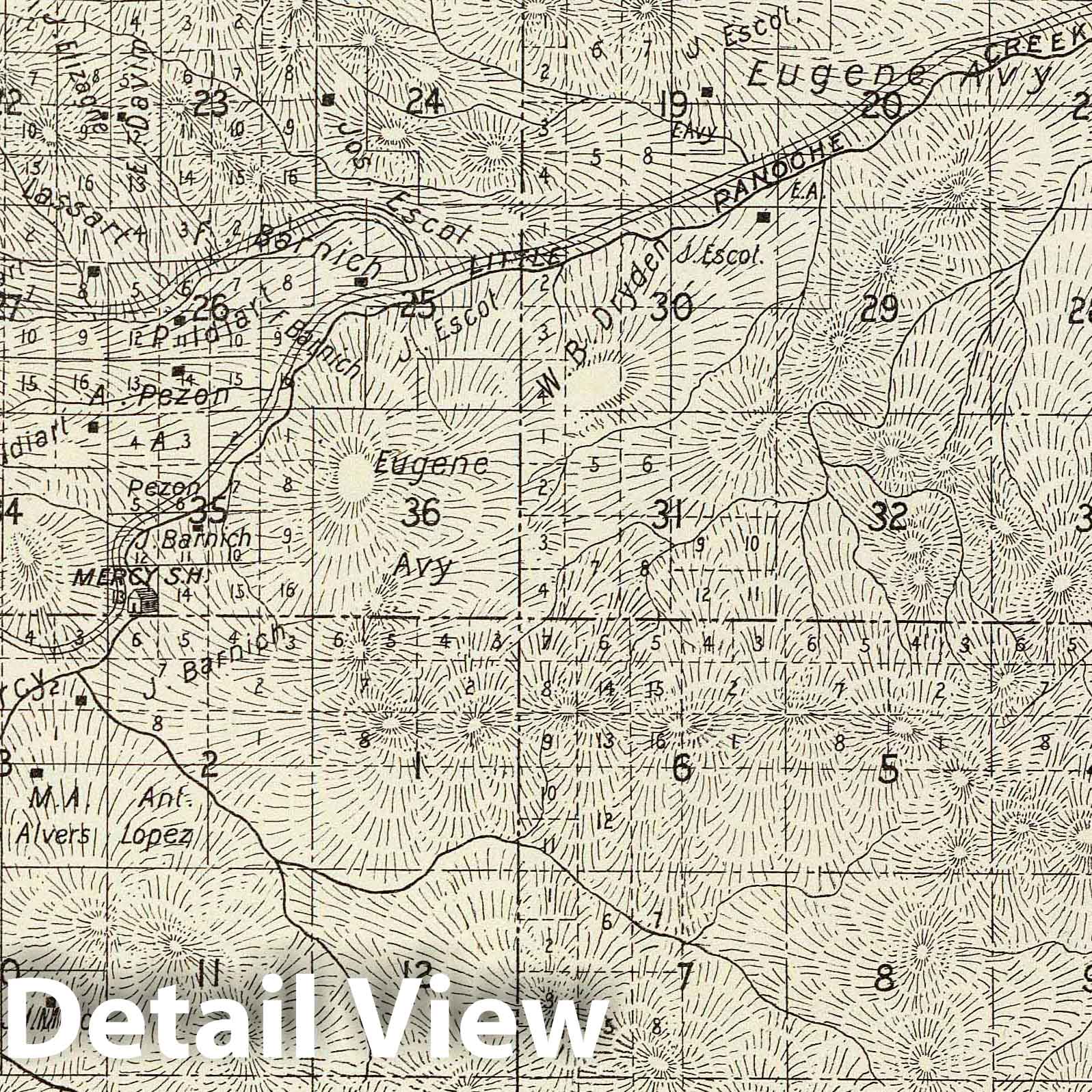 Fresno County Survey Map, 1891 - Historical Atlas Reproduction