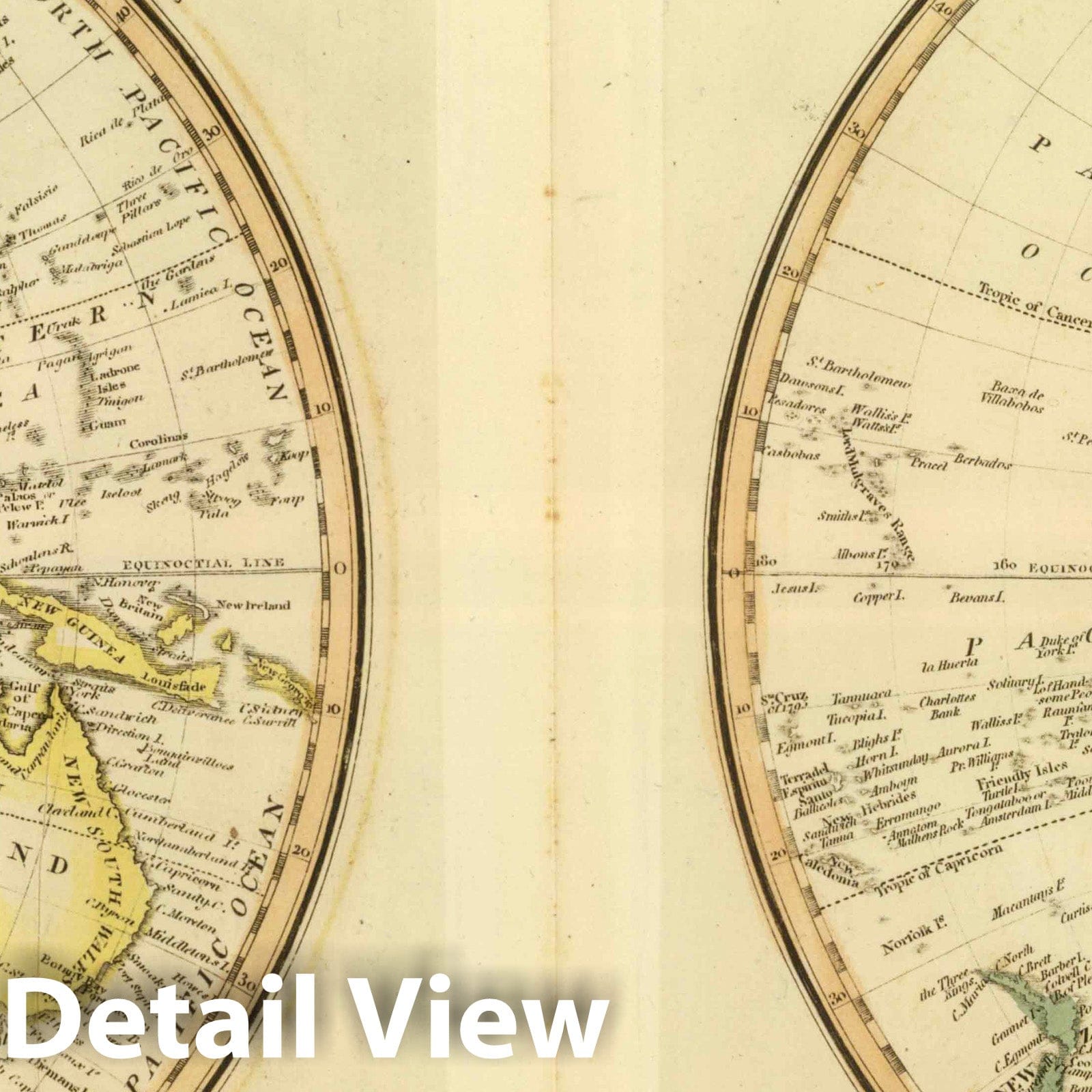 Eastern Hemisphere, 1822 - Historical Map Print