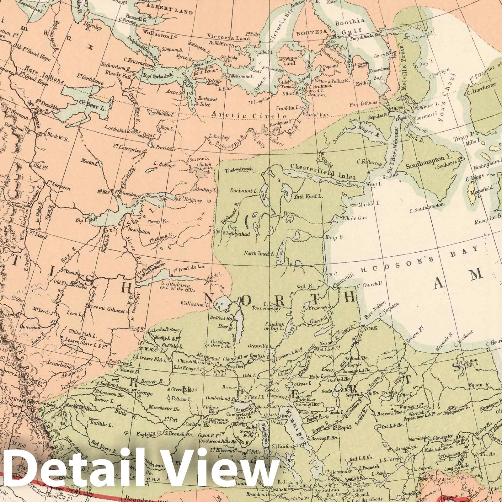 North America - Boundaries, 1857 - Arrowsmith Historical Map Print