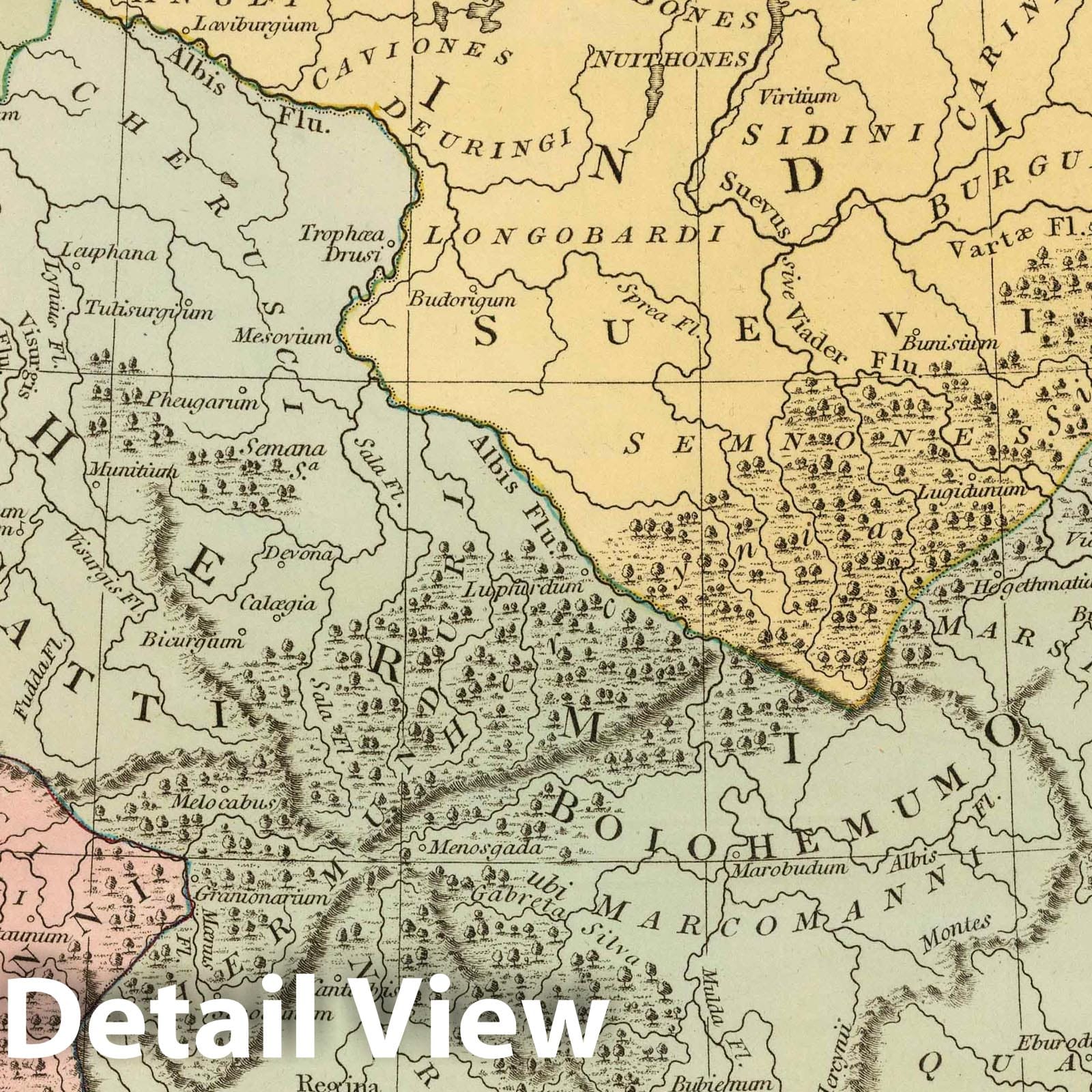 Ancient Germany and Poland, 1822 - Historical Map Print