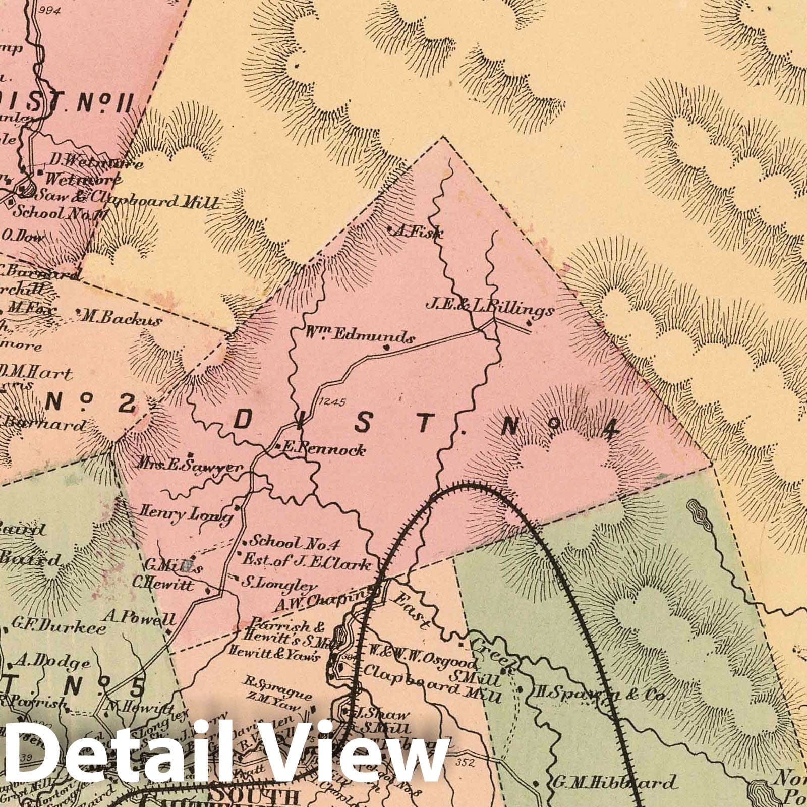 Chittenden Township, Rutland County, Vermont - Property Map, 1869