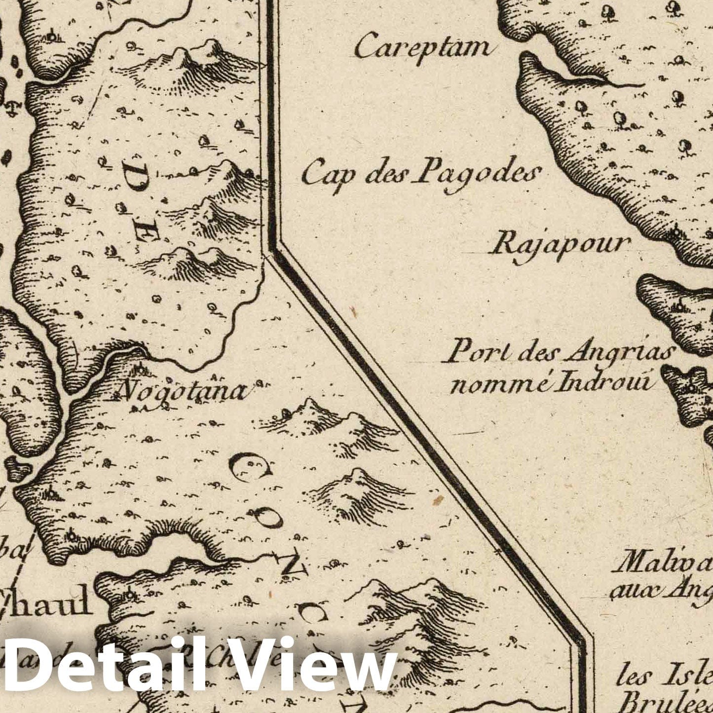 Coasts of Konkan and Deccan, India - Nautical Chart 1764