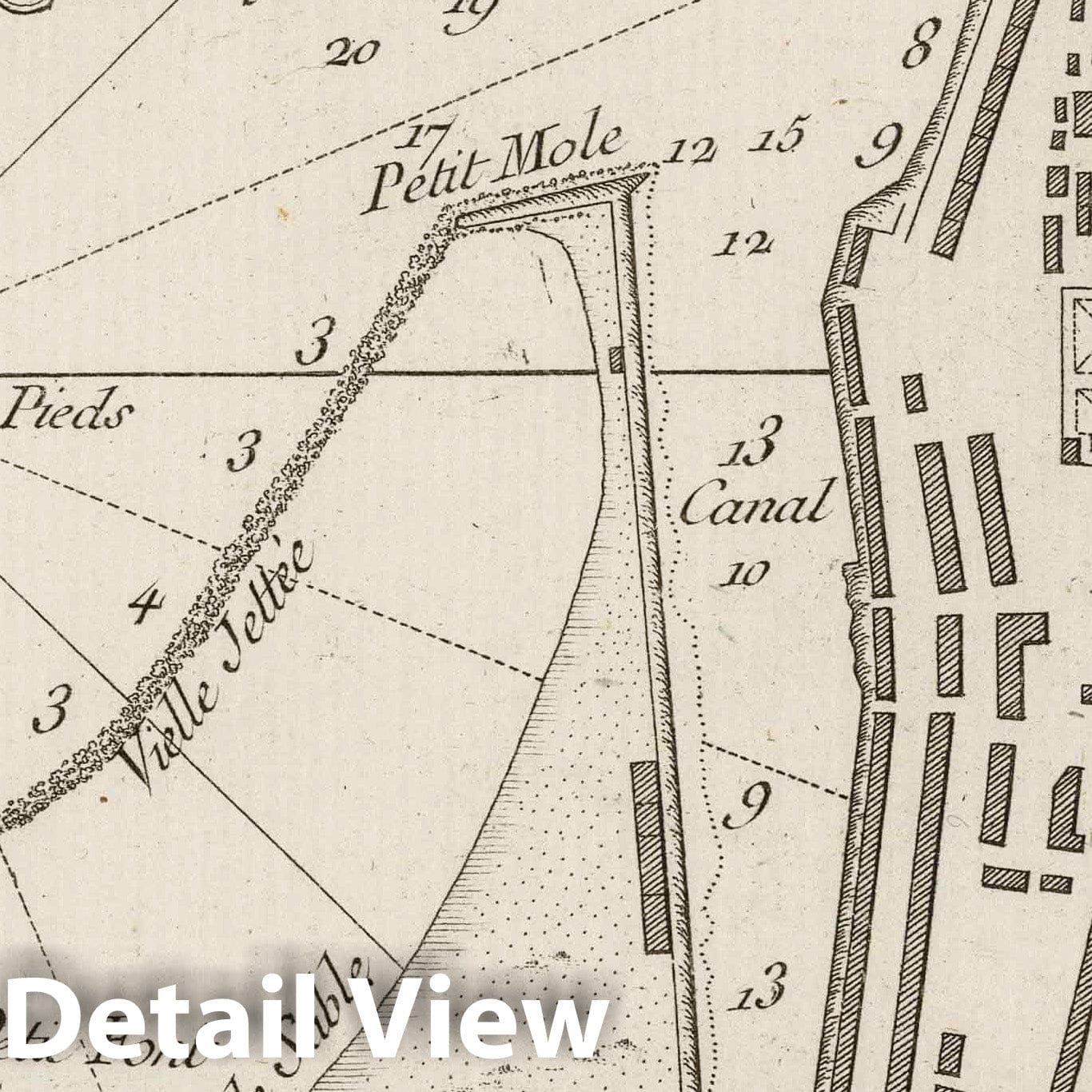 Port of Sete and Languedoc Canal Entrance - Nautical Chart, 1764