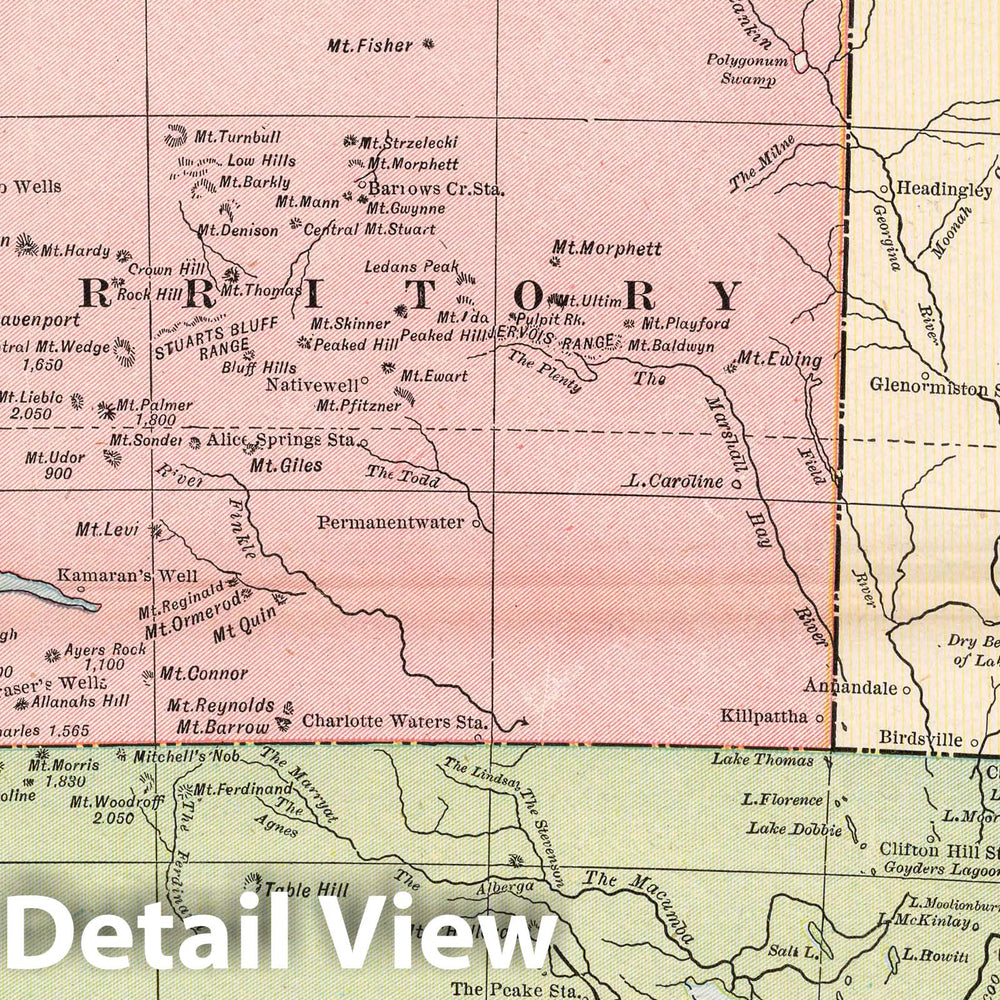 Historic Map : 1901 South Australia - Vintage Wall Art